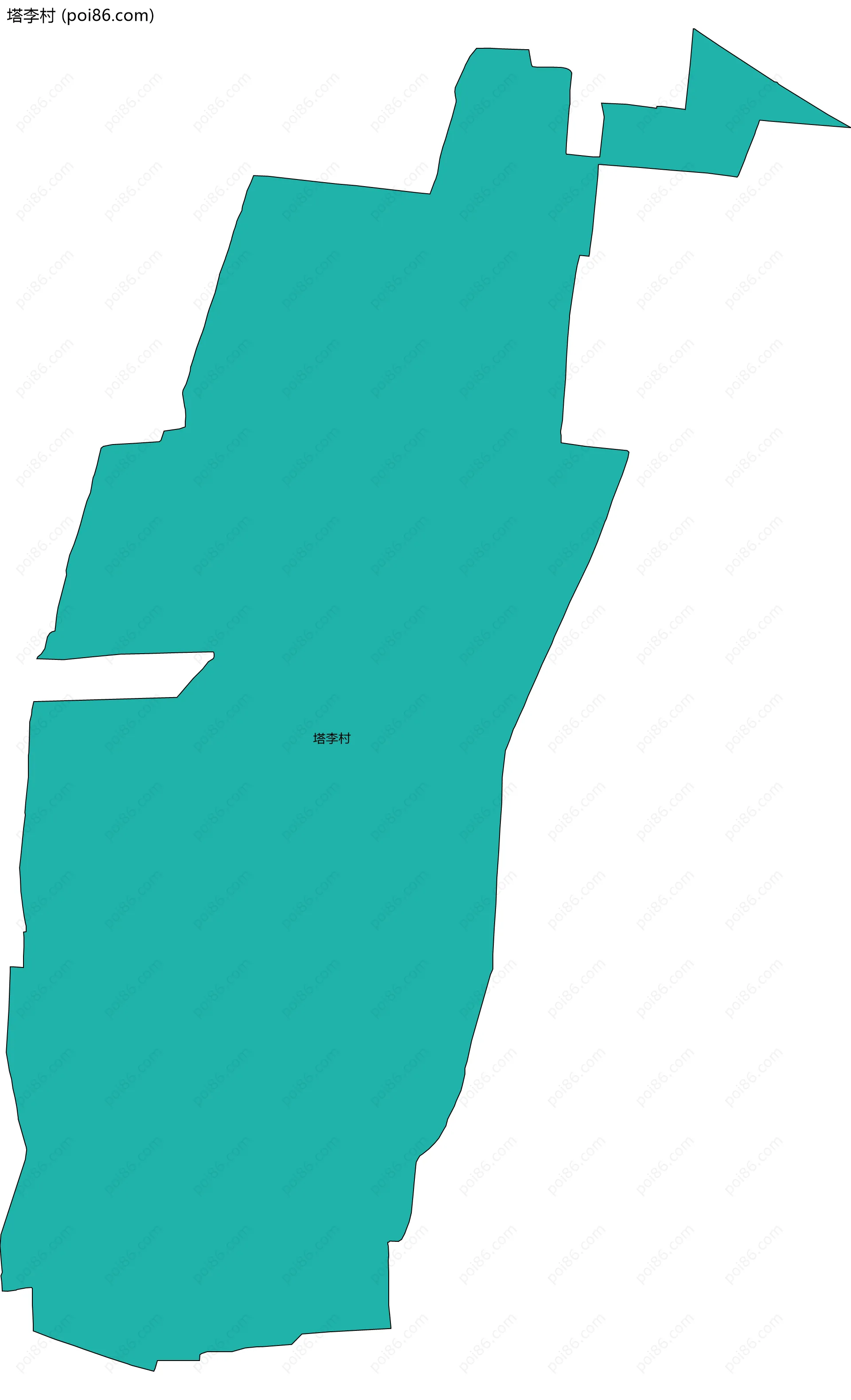 塔李村边界地图