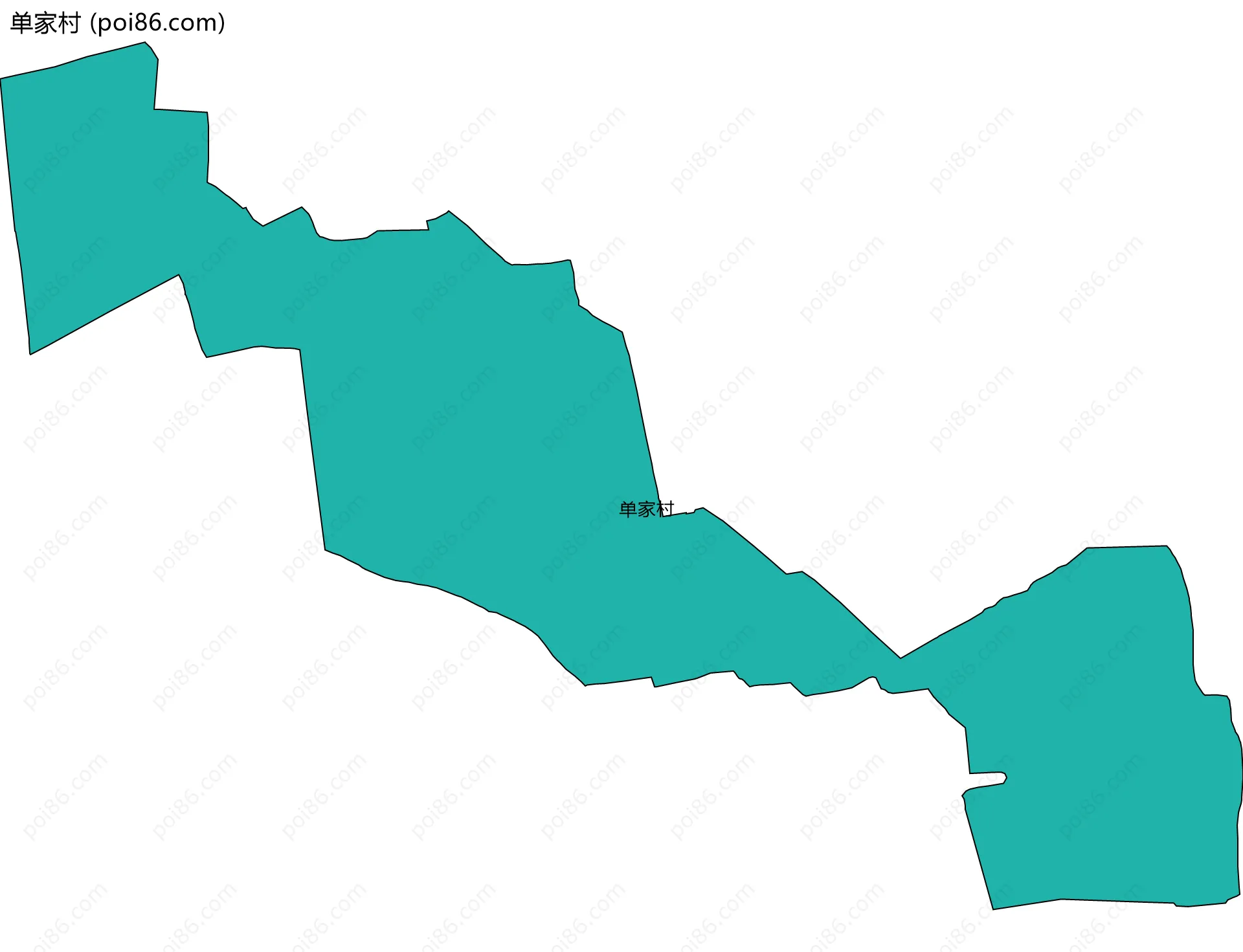 单家村边界地图