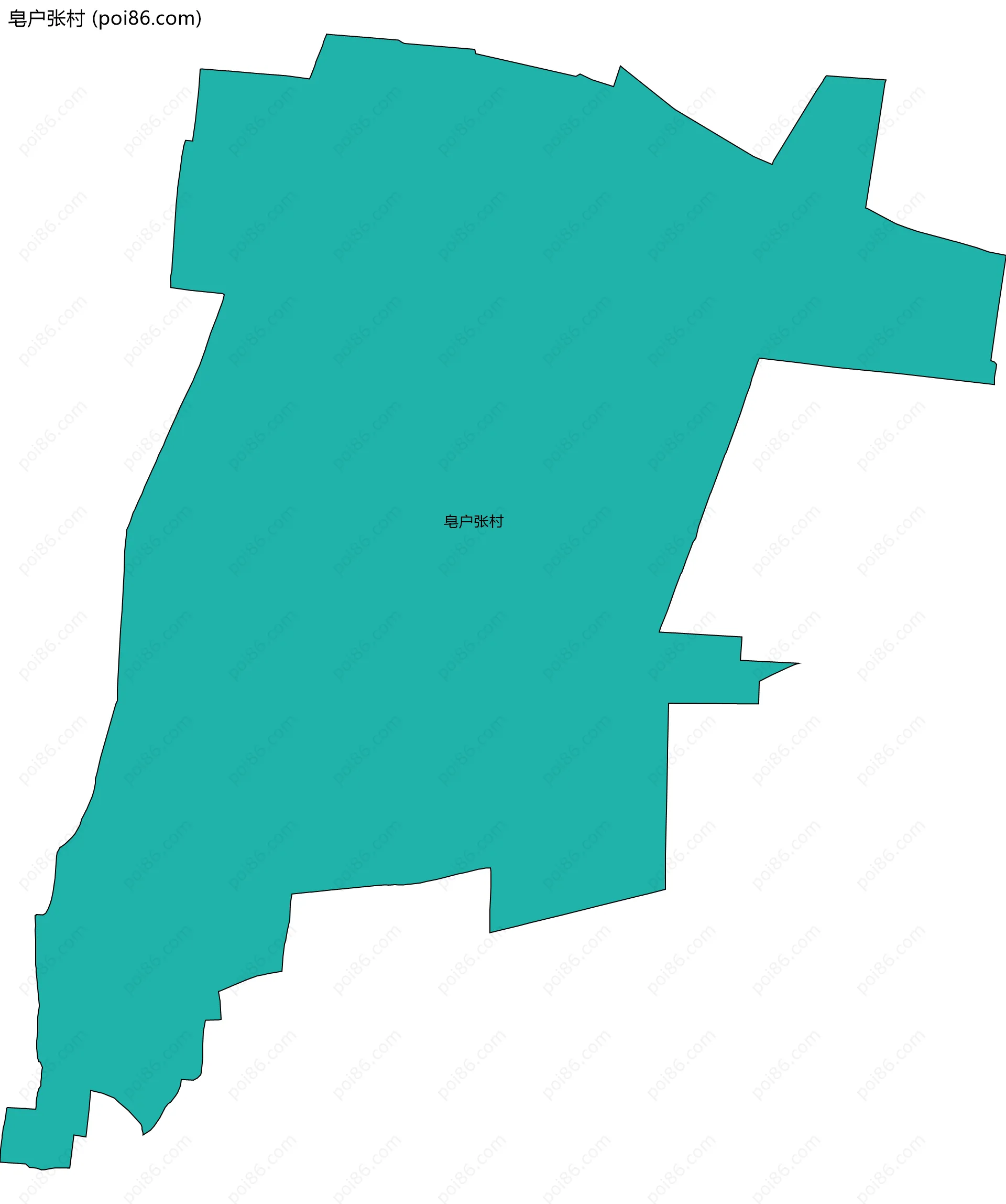 皂户张村边界地图