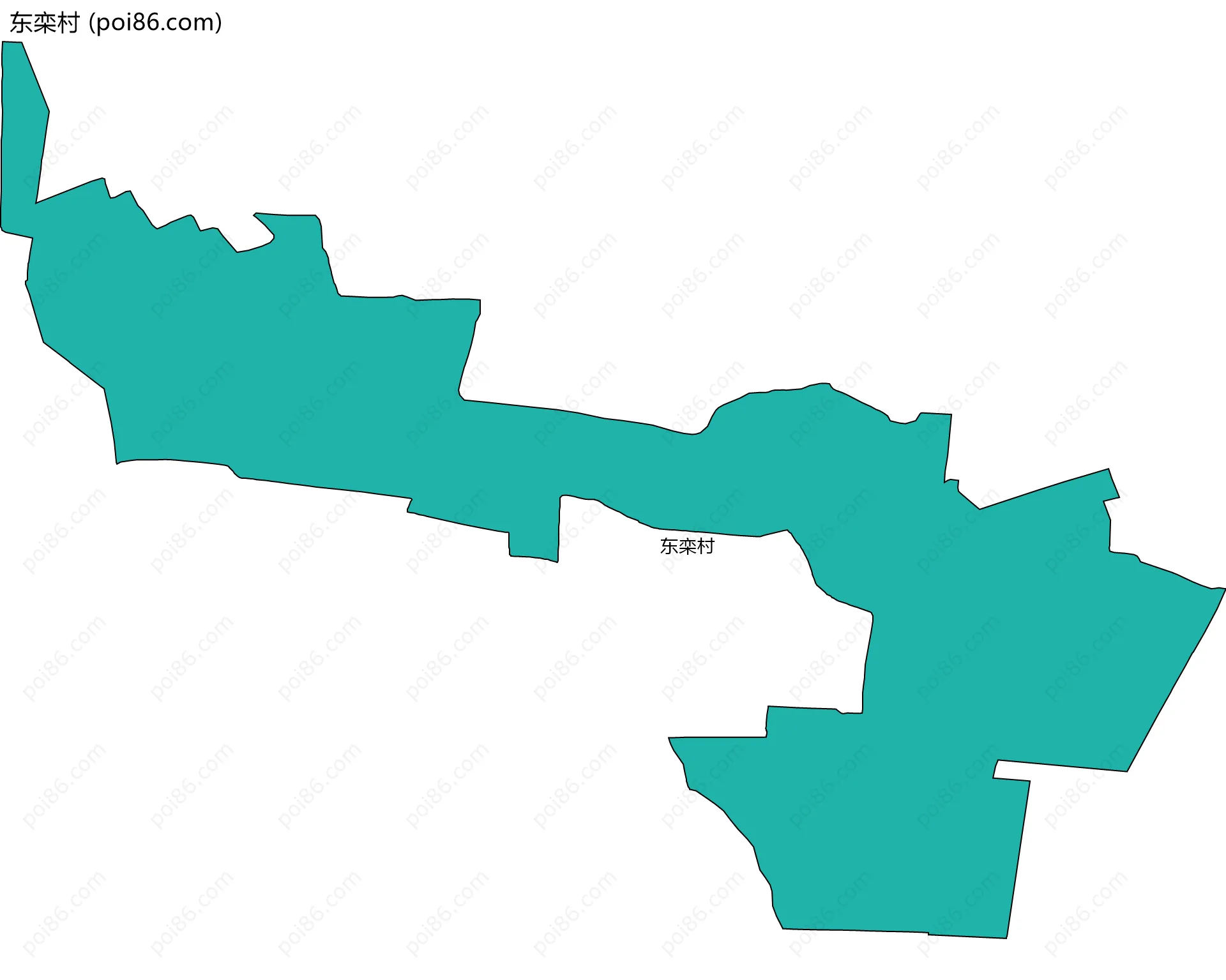 东栾村边界地图