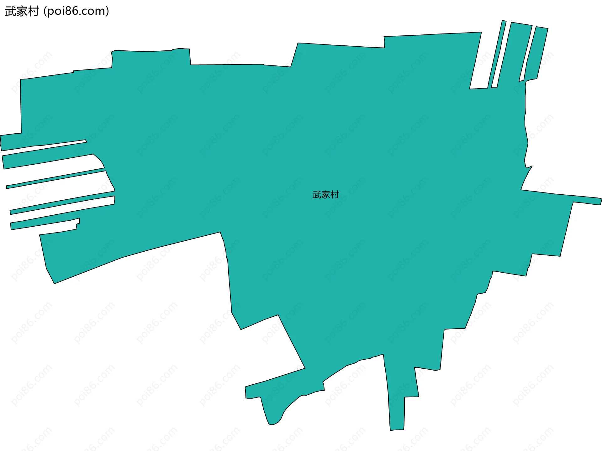 武家村边界地图
