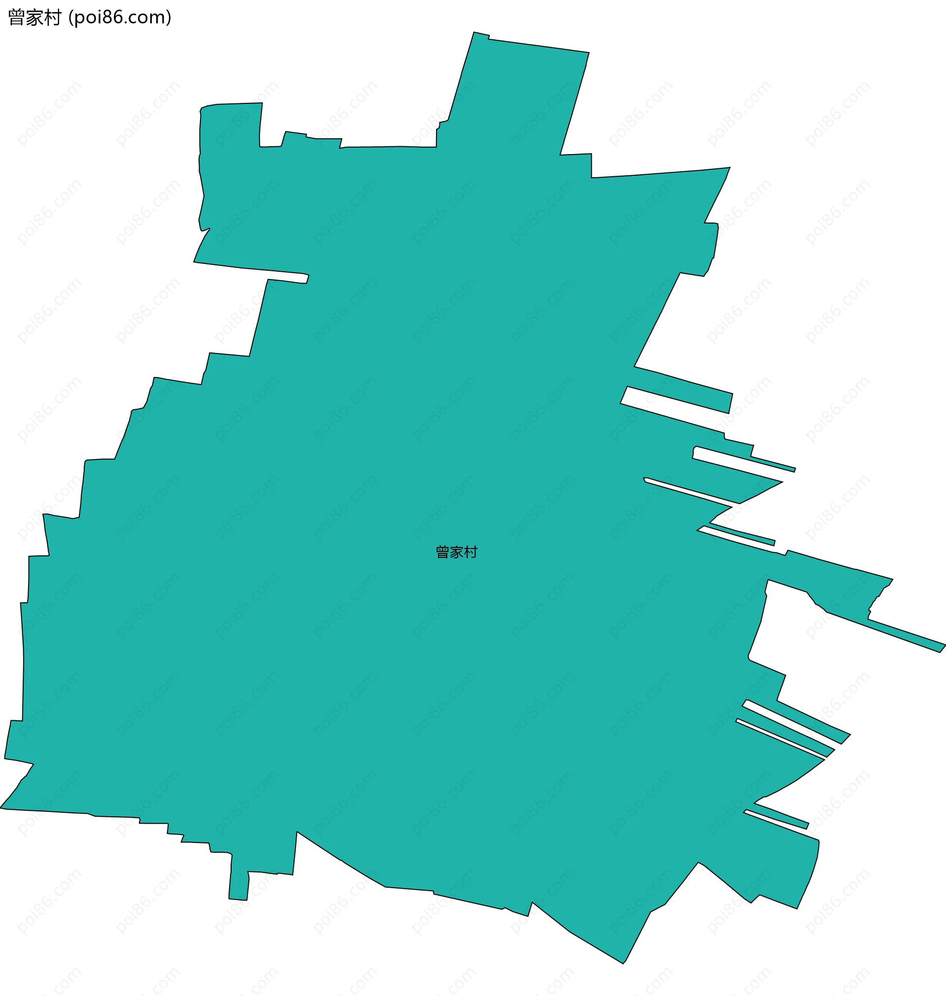 曾家村边界地图