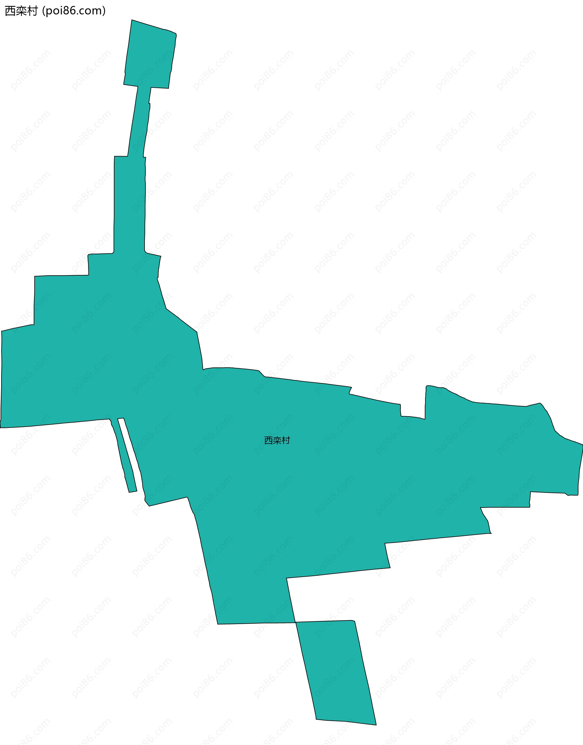 西栾村边界地图