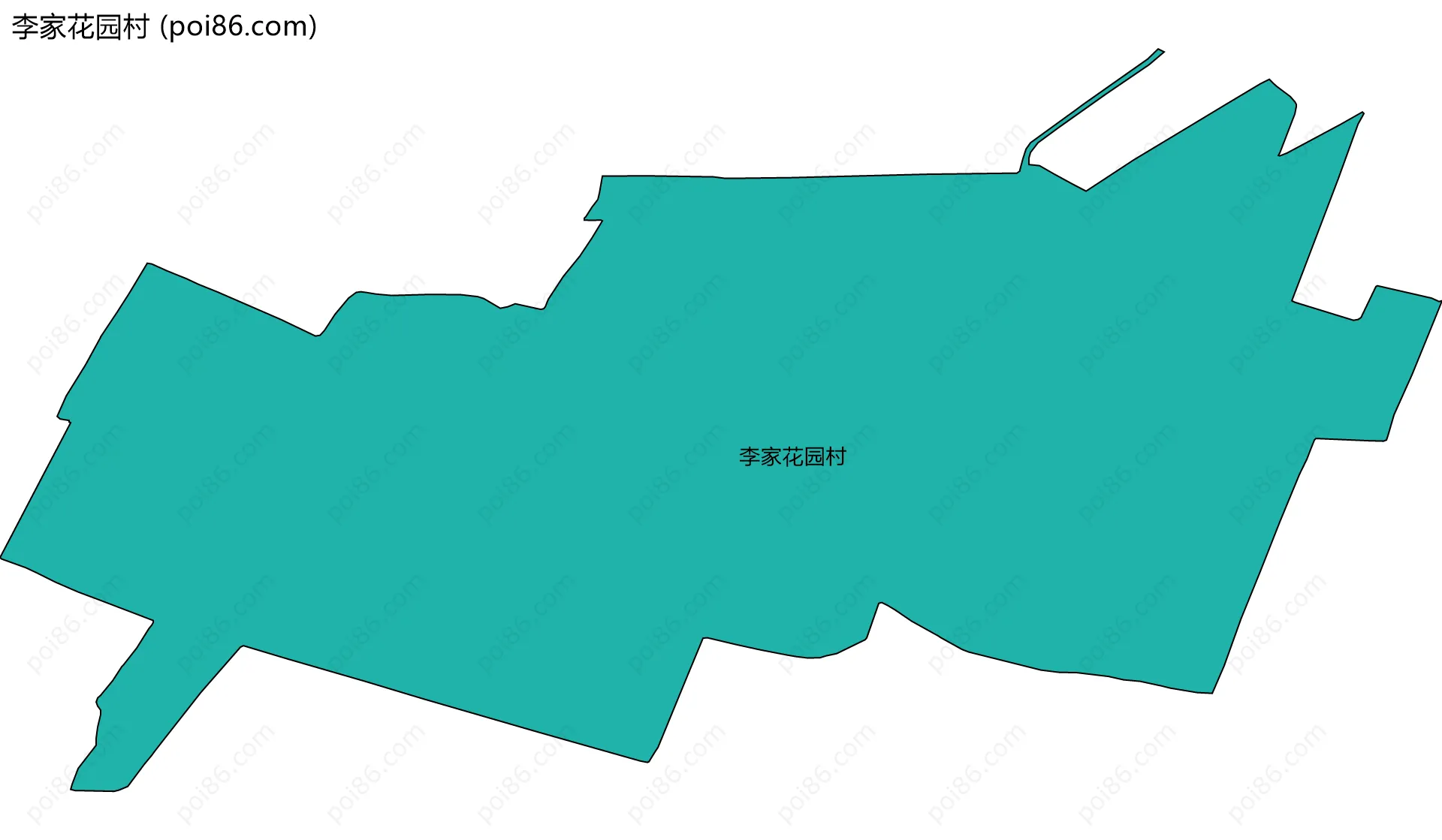李家花园村边界地图