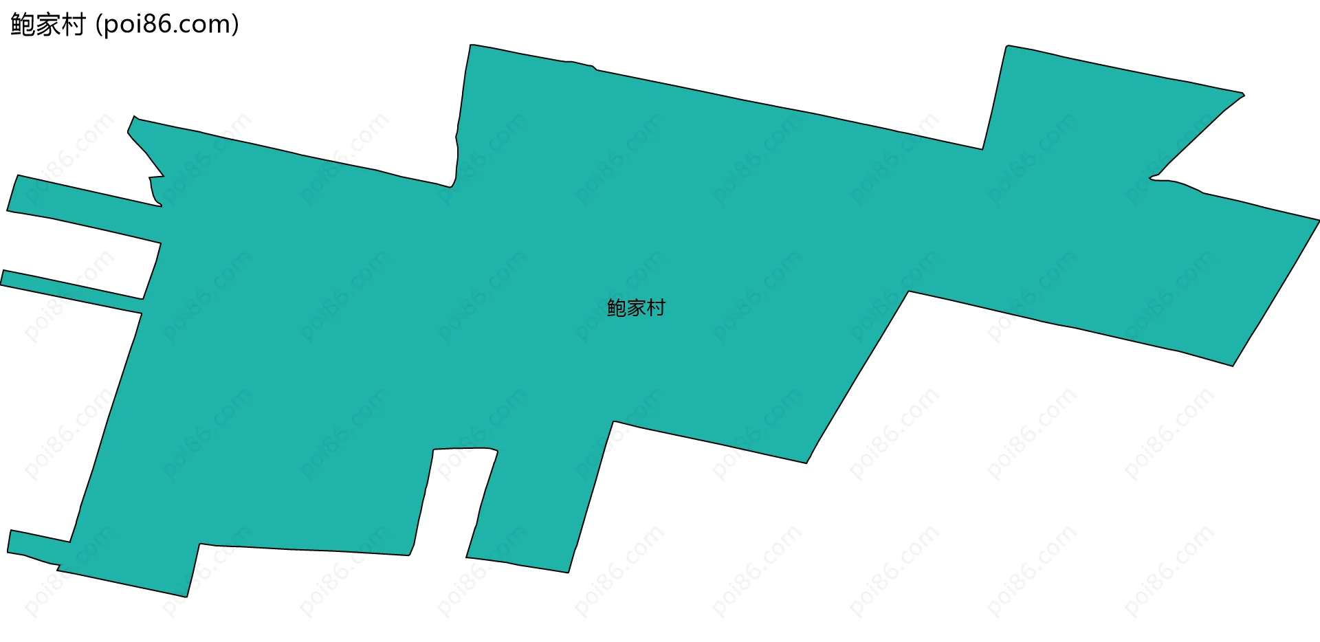 鲍家村边界地图