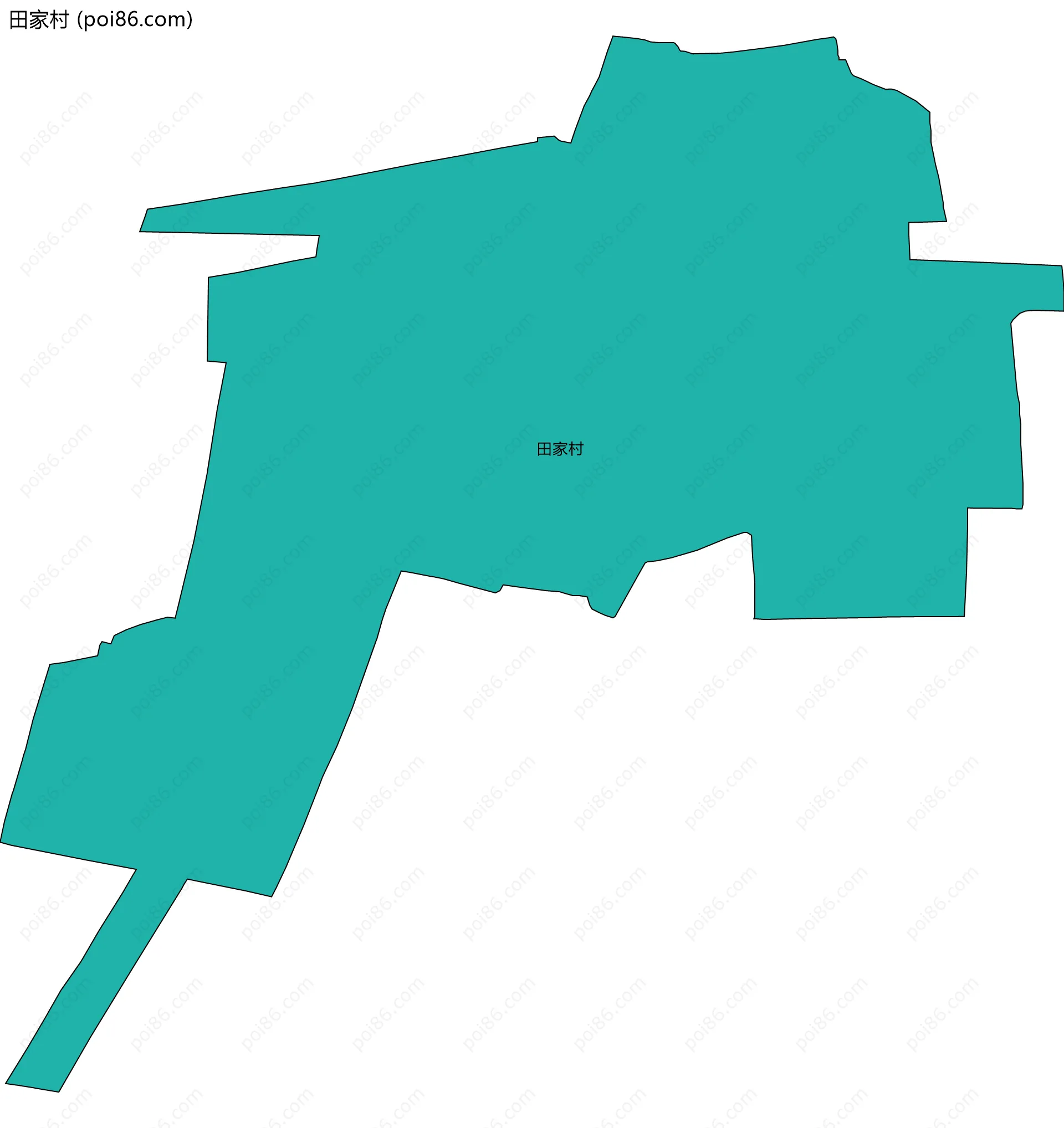 田家村边界地图