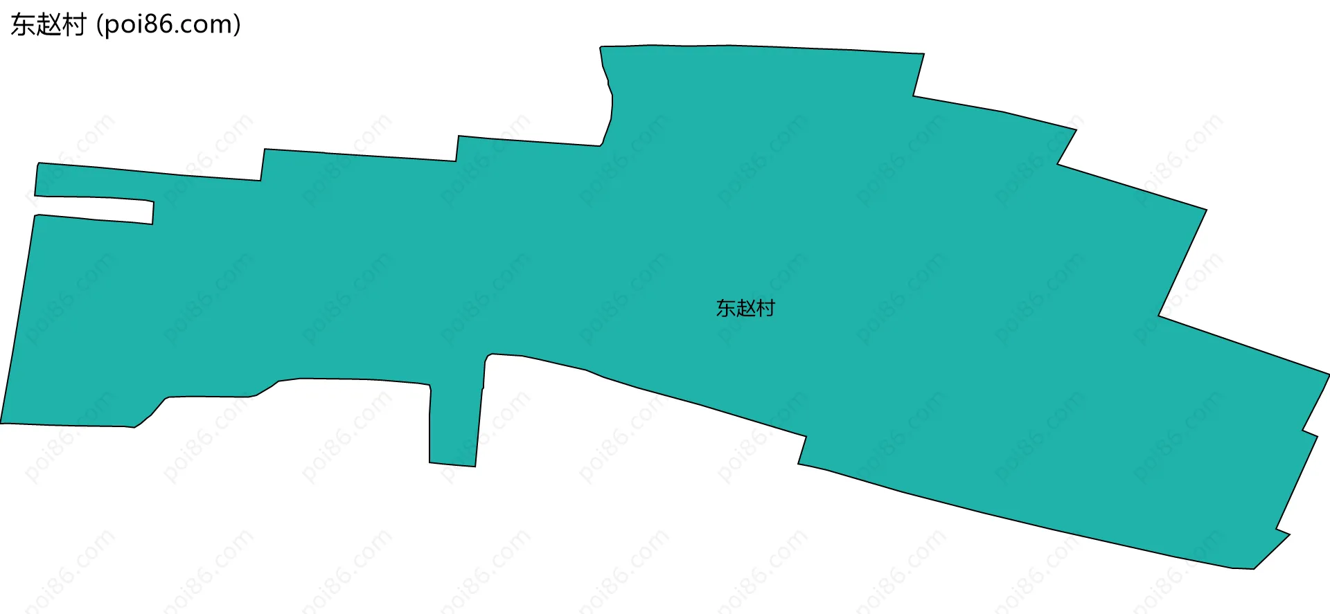 东赵村边界地图