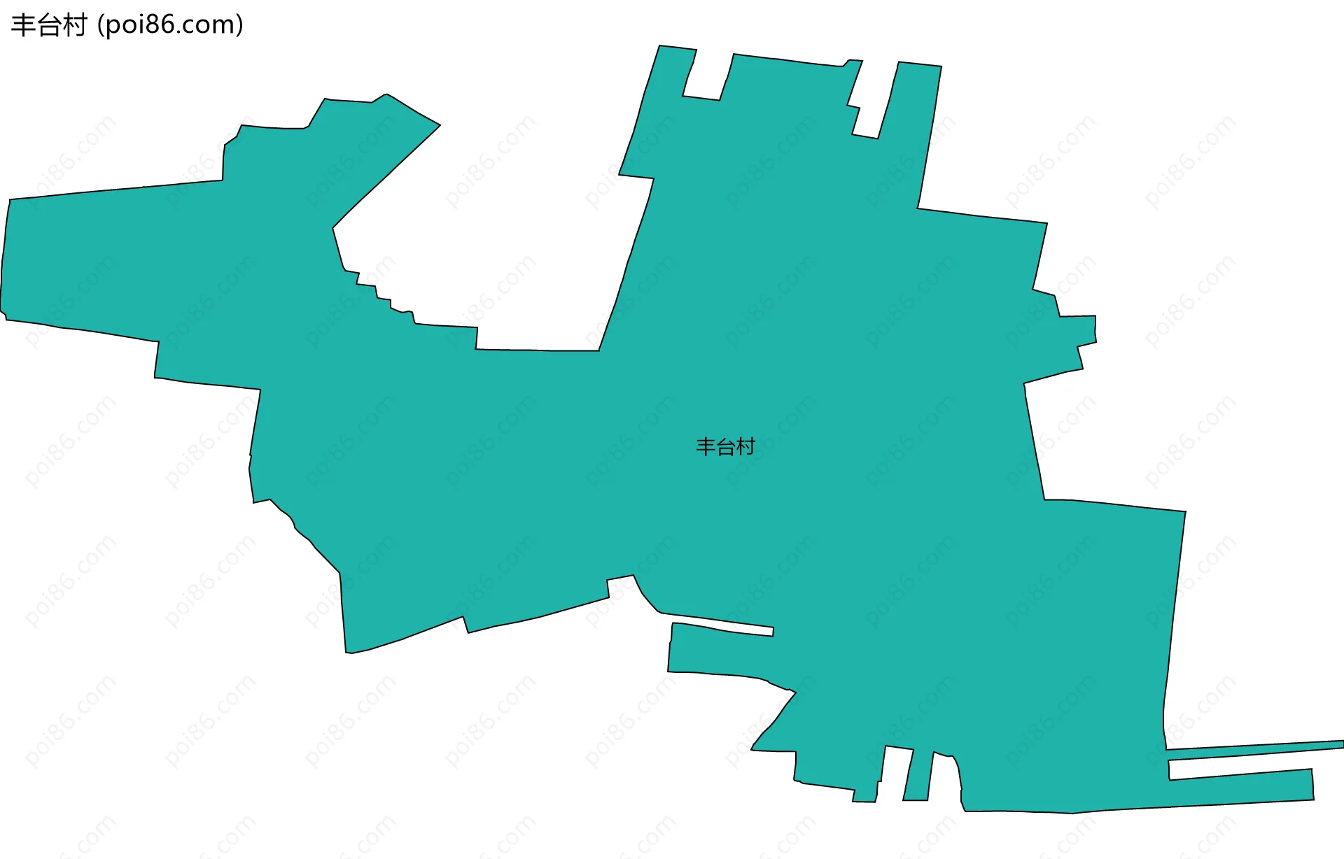 丰台村边界地图