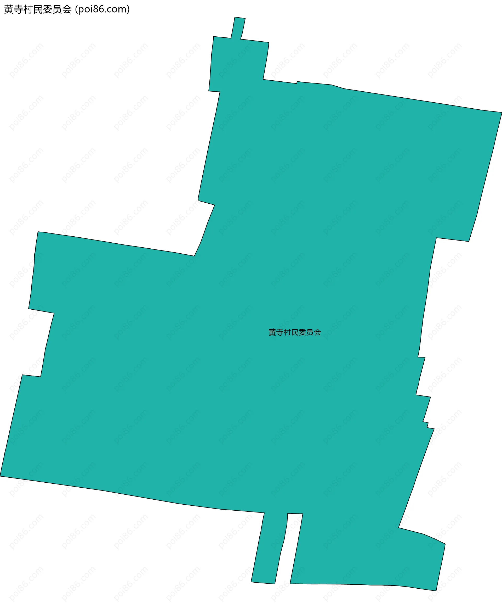 黄寺村民委员会边界地图