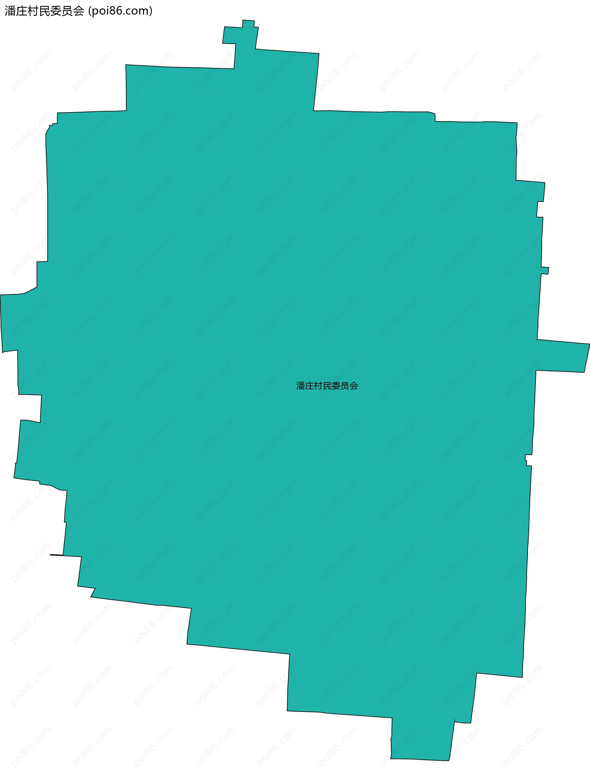 潘庄村民委员会边界地图