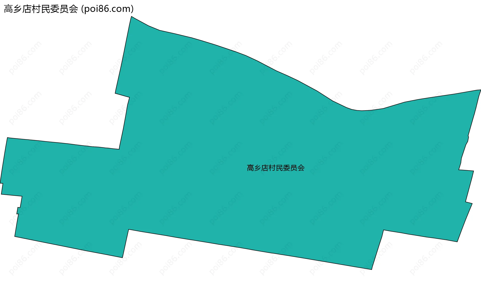 高乡店村民委员会边界地图