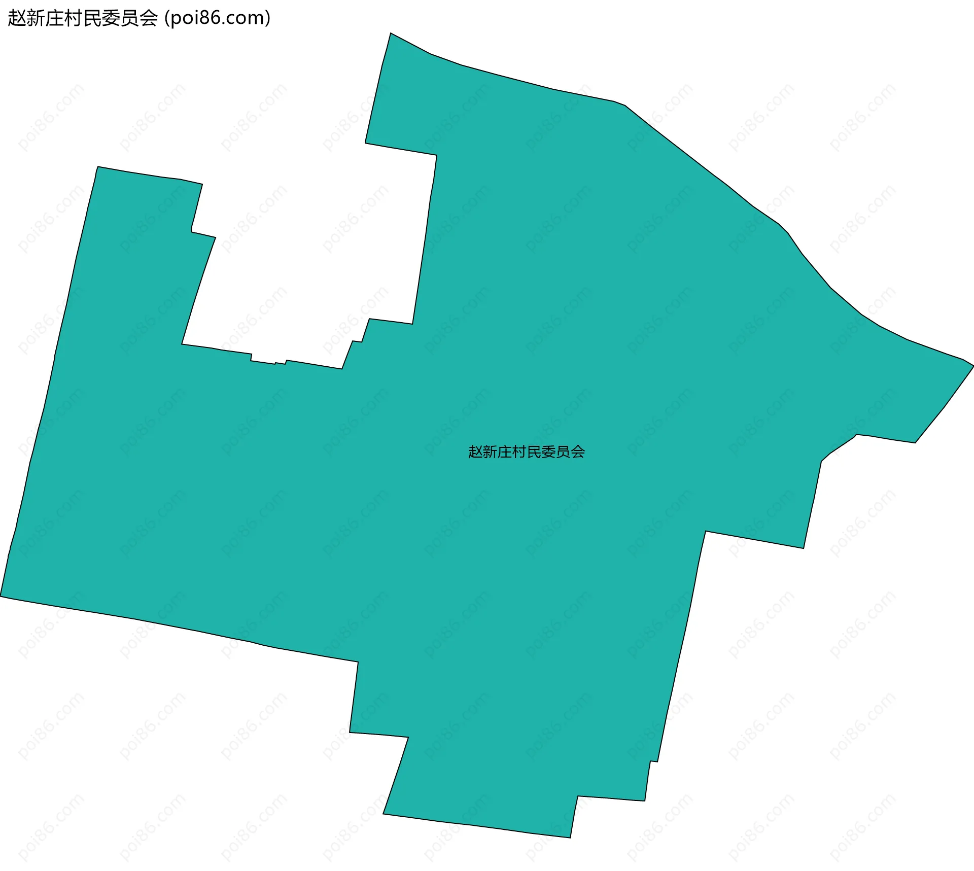 赵新庄村民委员会边界地图