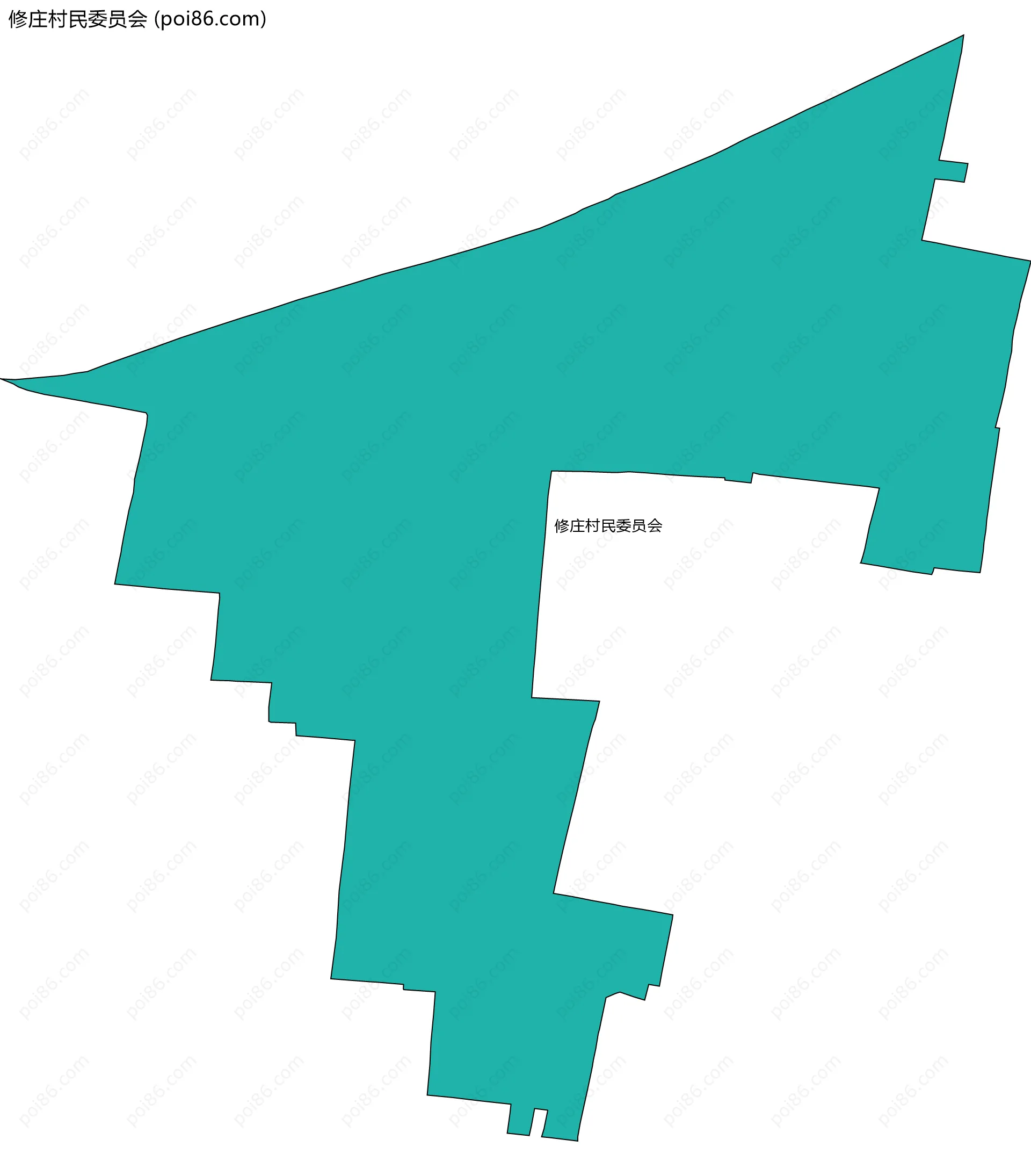 修庄村民委员会边界地图
