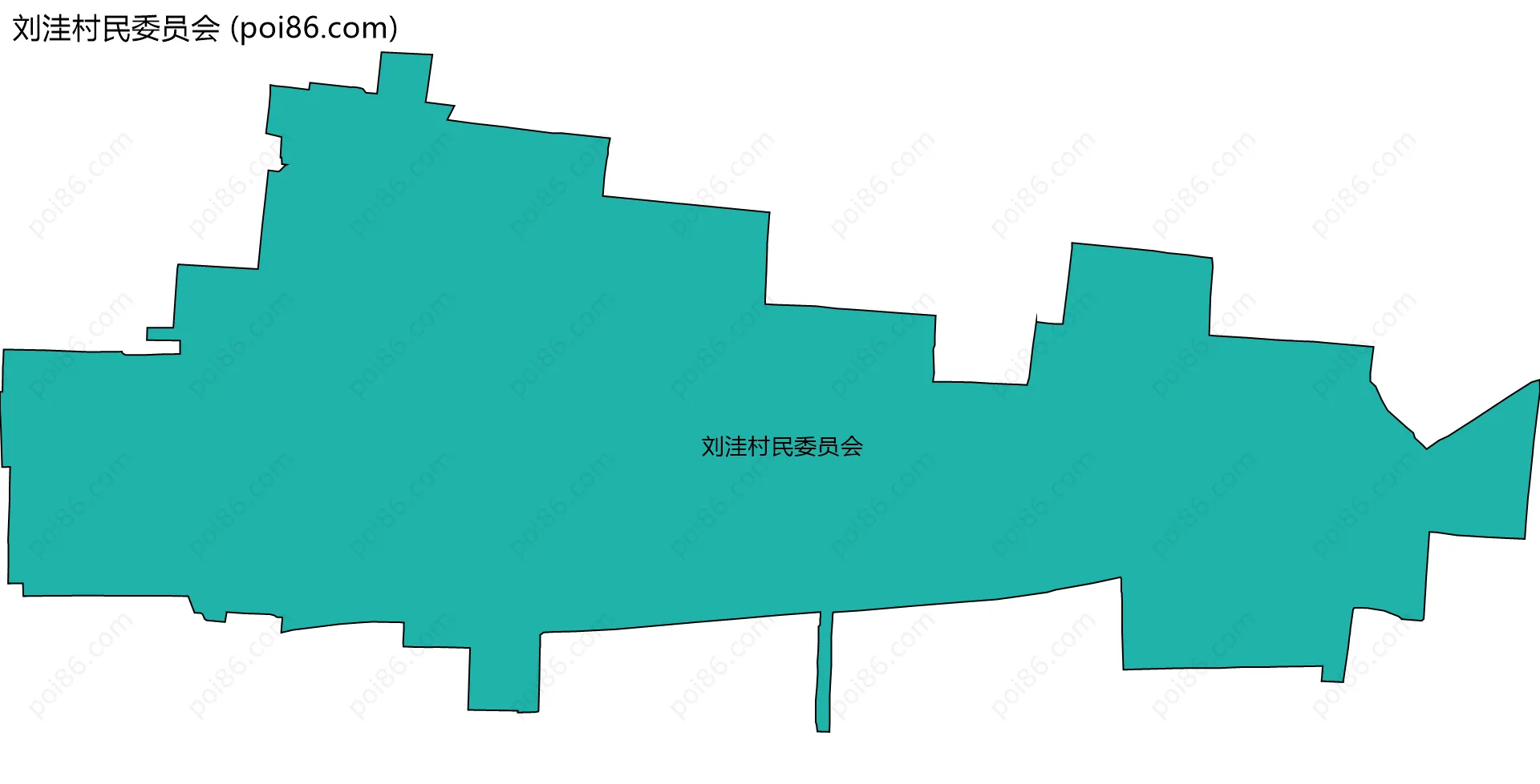 刘洼村民委员会边界地图