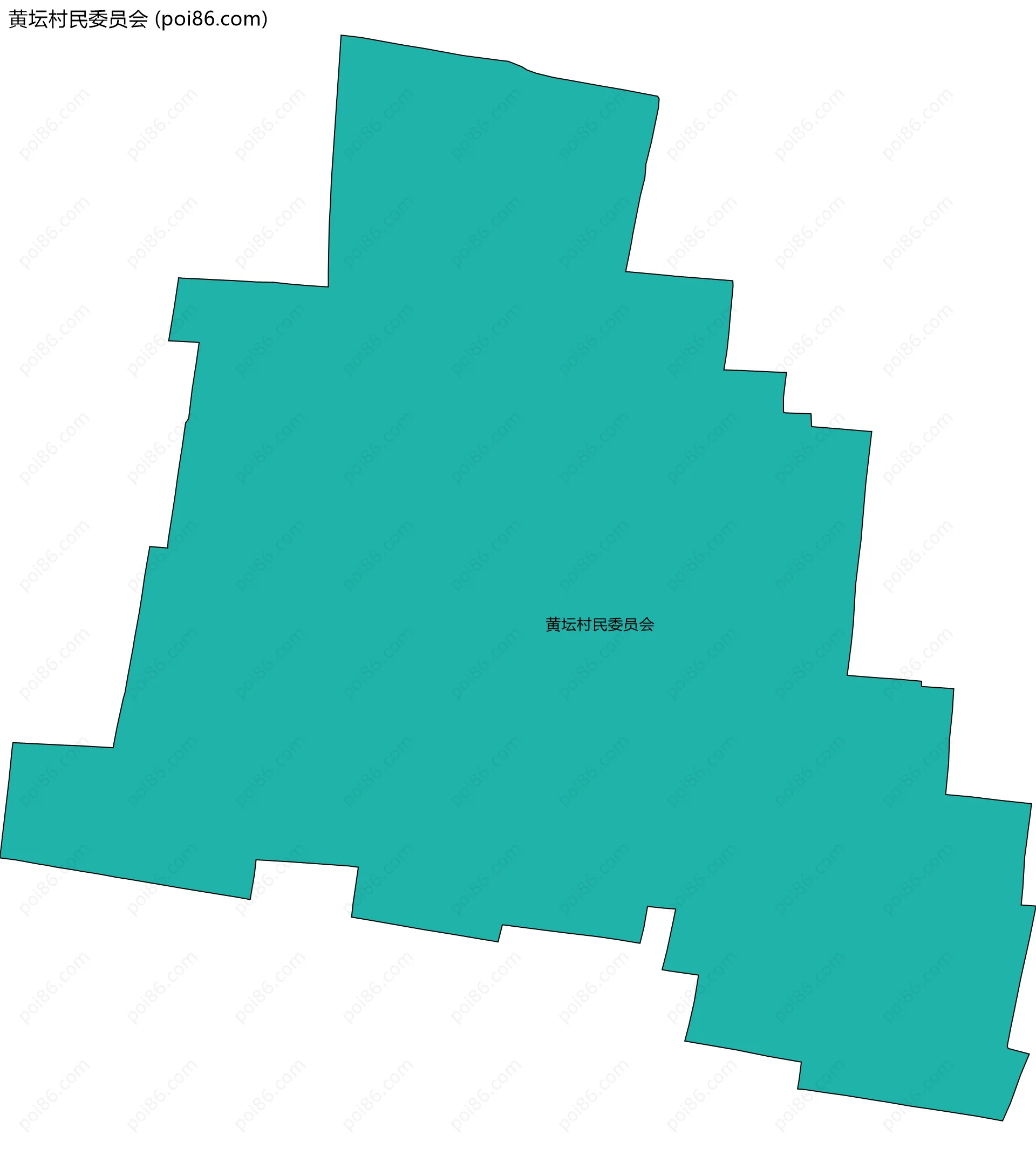 黄坛村民委员会边界地图