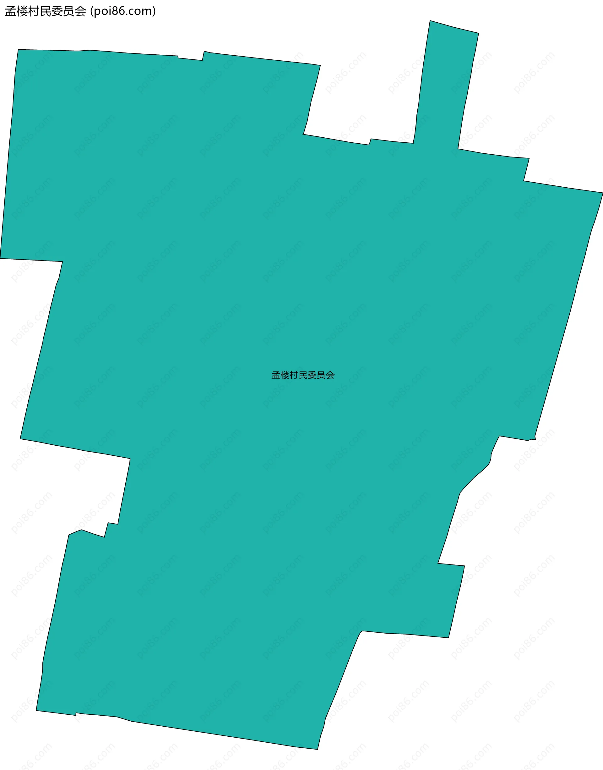 孟楼村民委员会边界地图