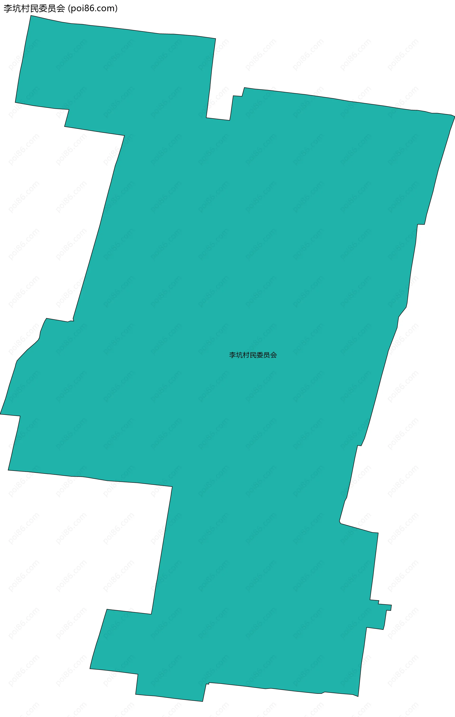 李坑村民委员会边界地图