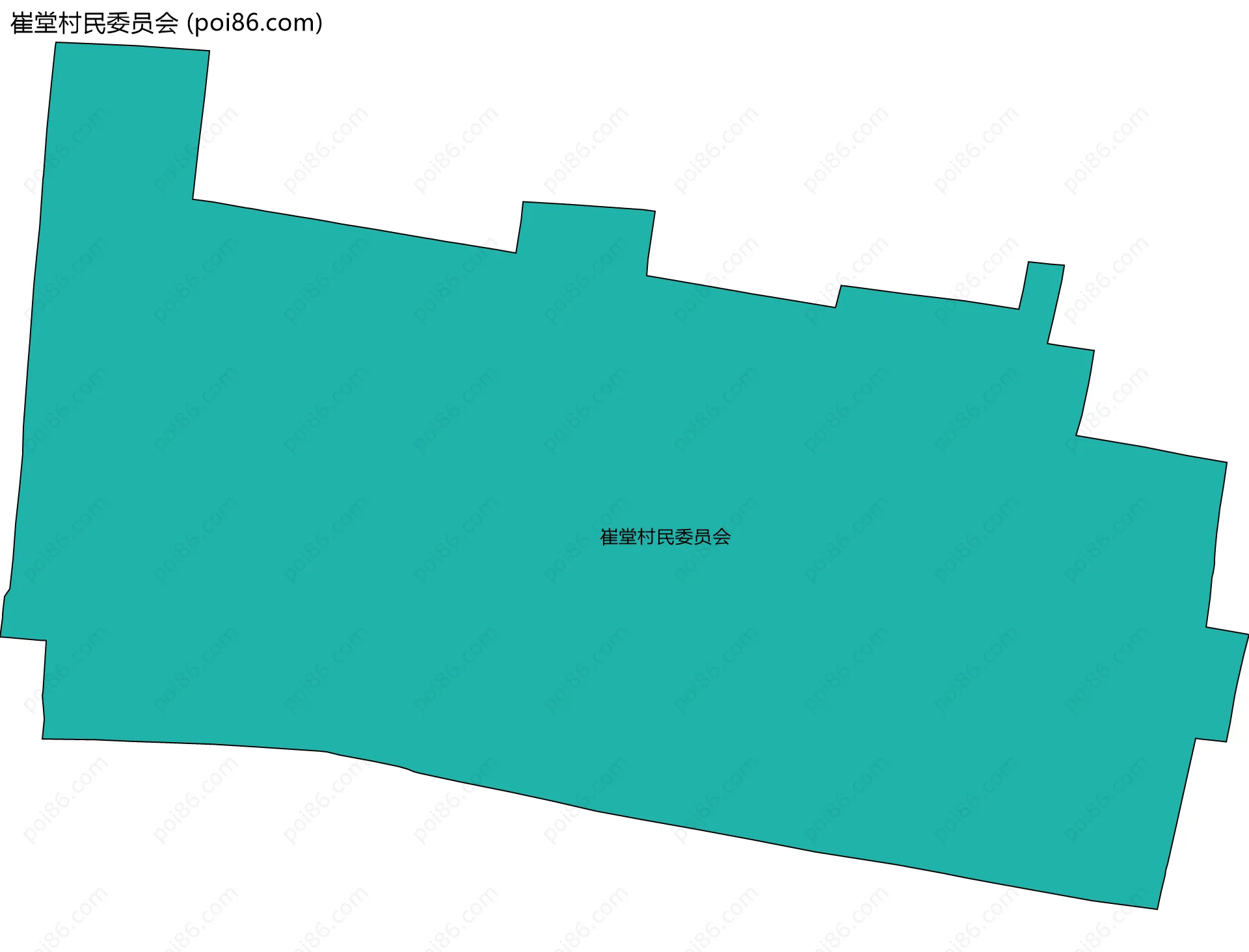 崔堂村民委员会边界地图