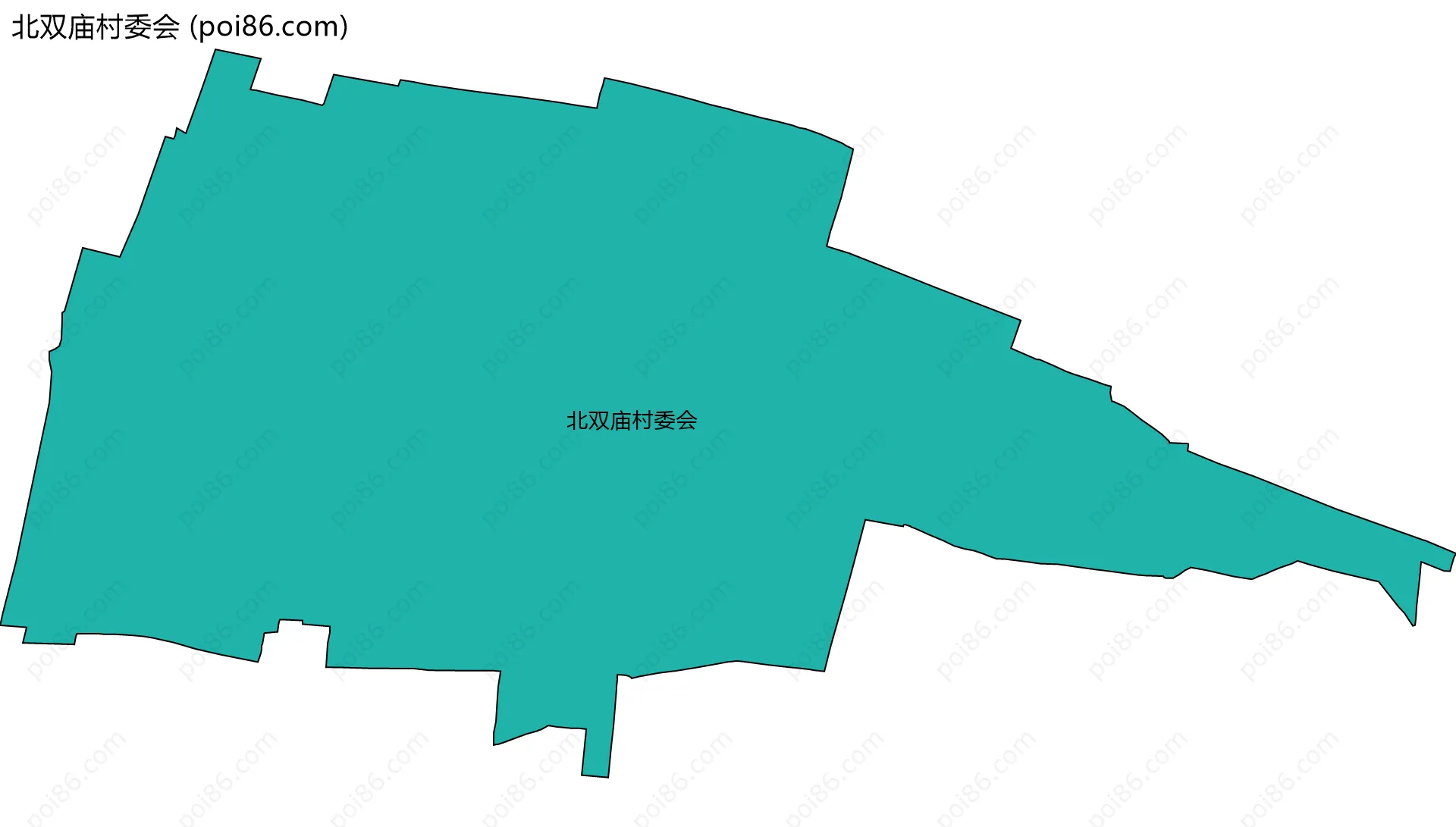 北双庙村委会边界地图