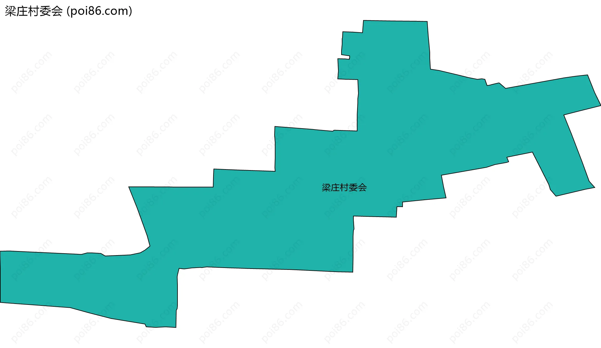 梁庄村委会边界地图