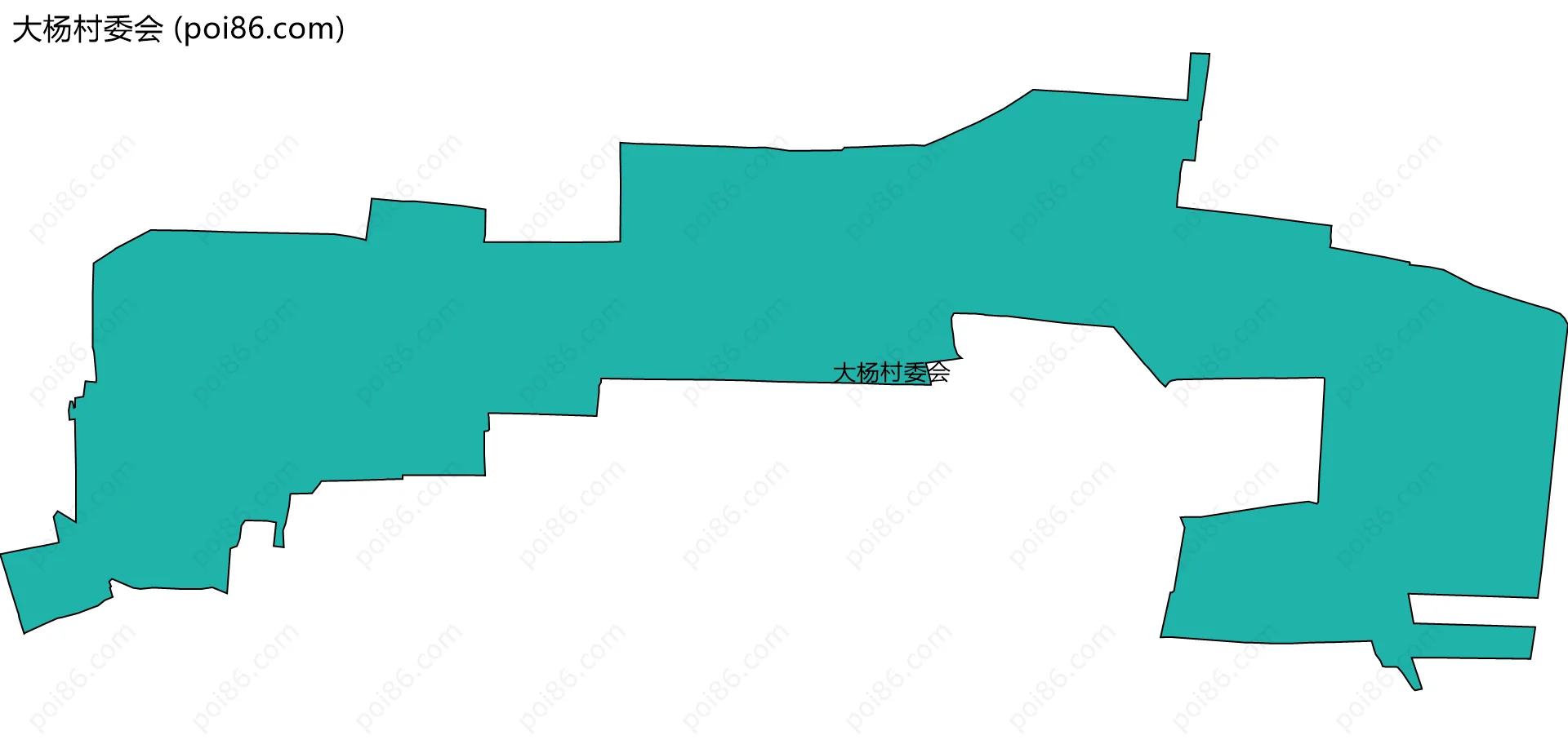 大杨村委会边界地图