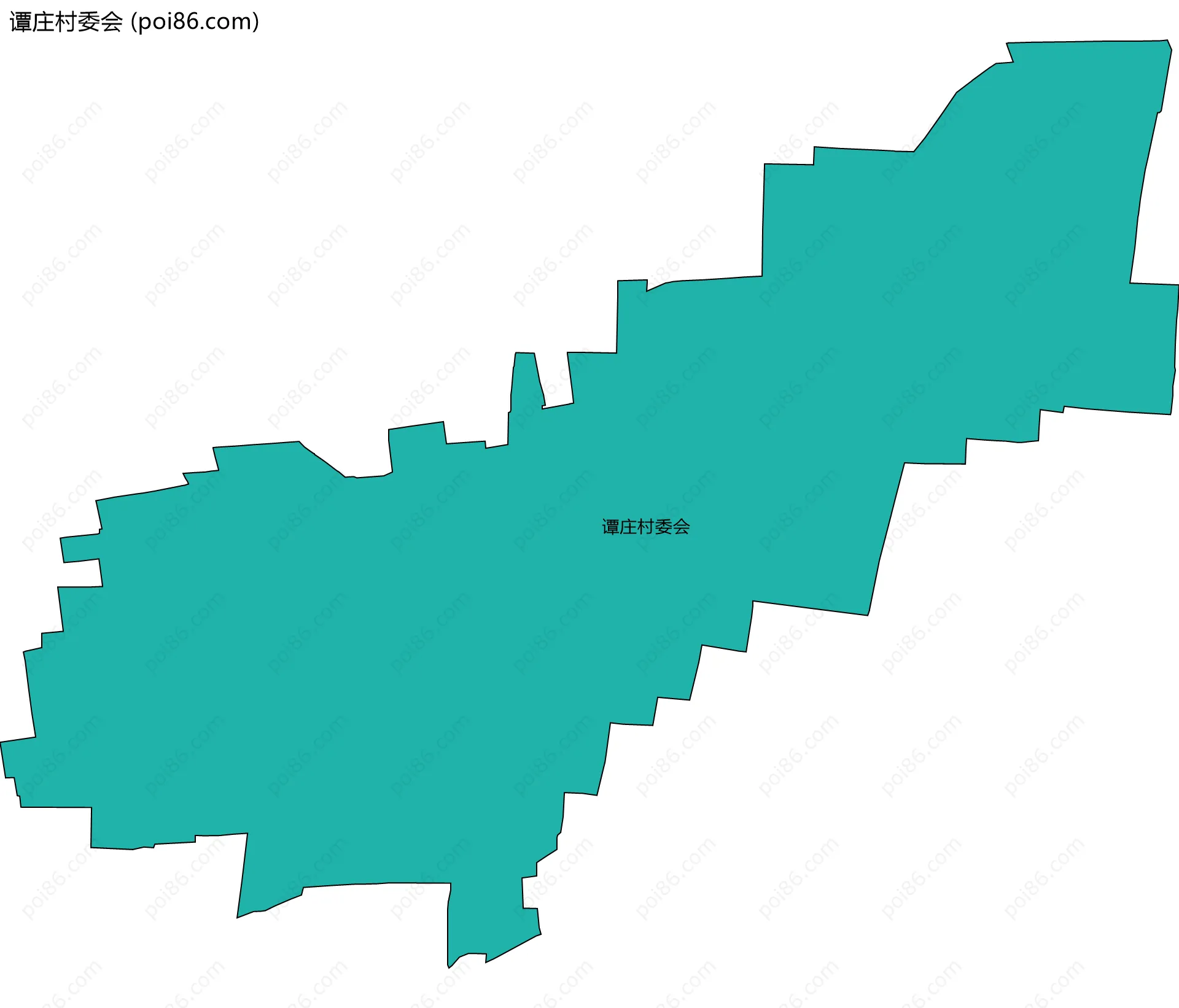 谭庄村委会边界地图