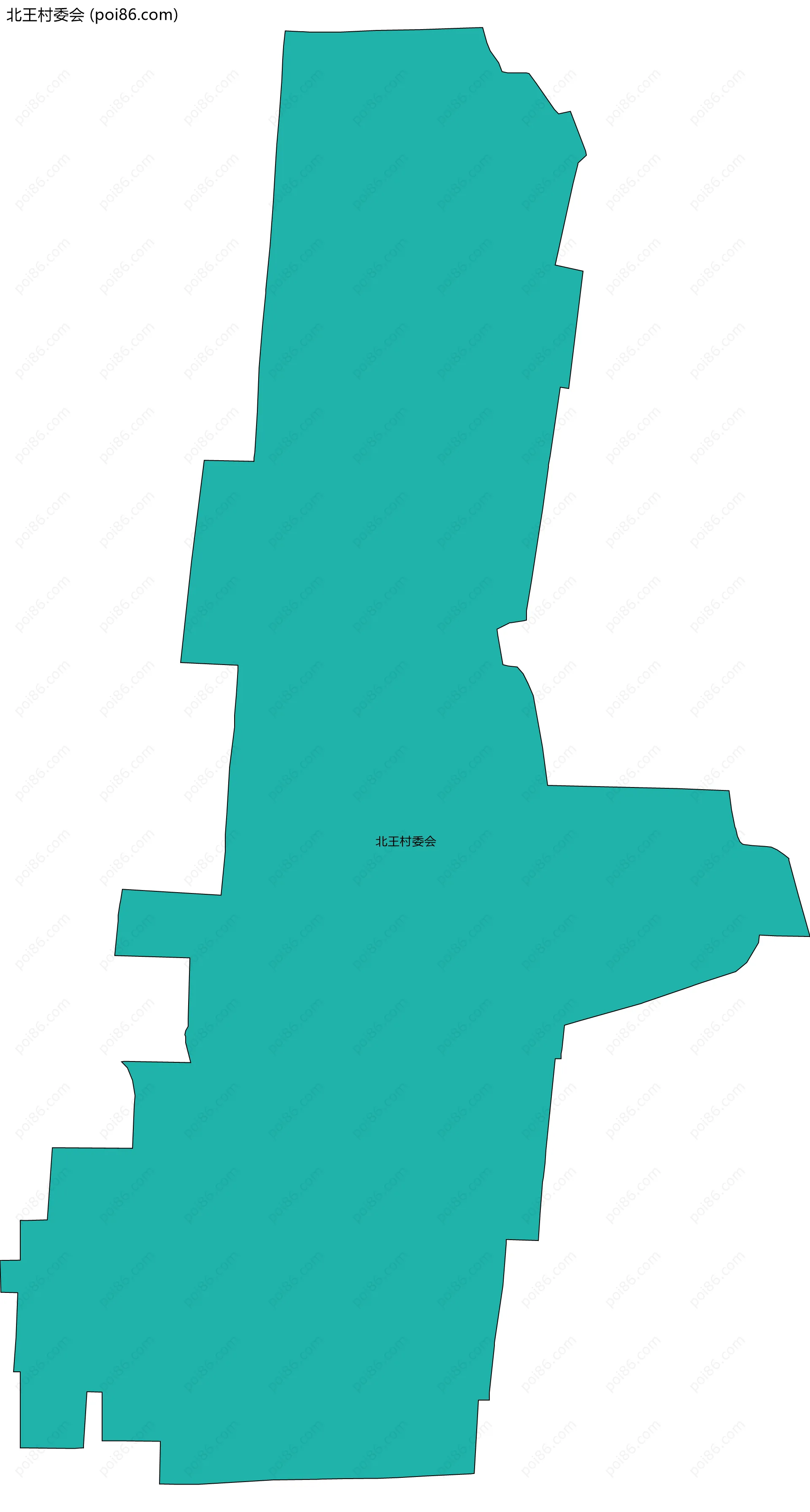 北王村委会边界地图