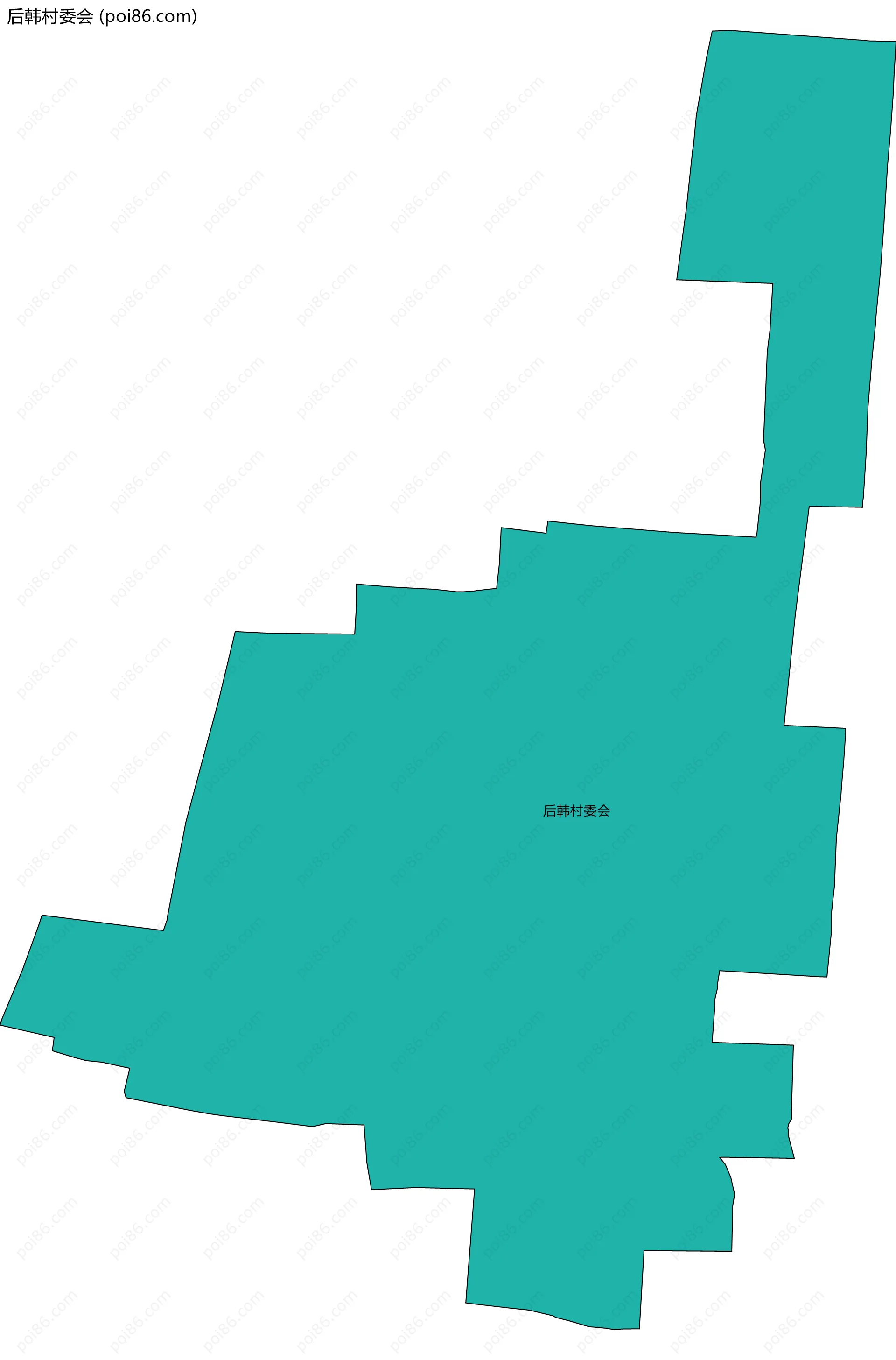 后韩村委会边界地图