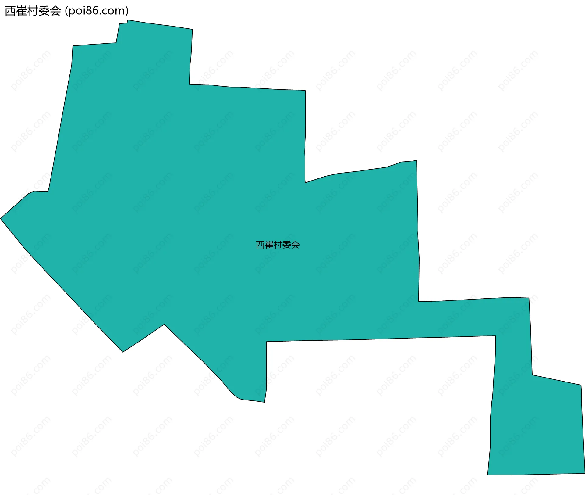 西崔村委会边界地图