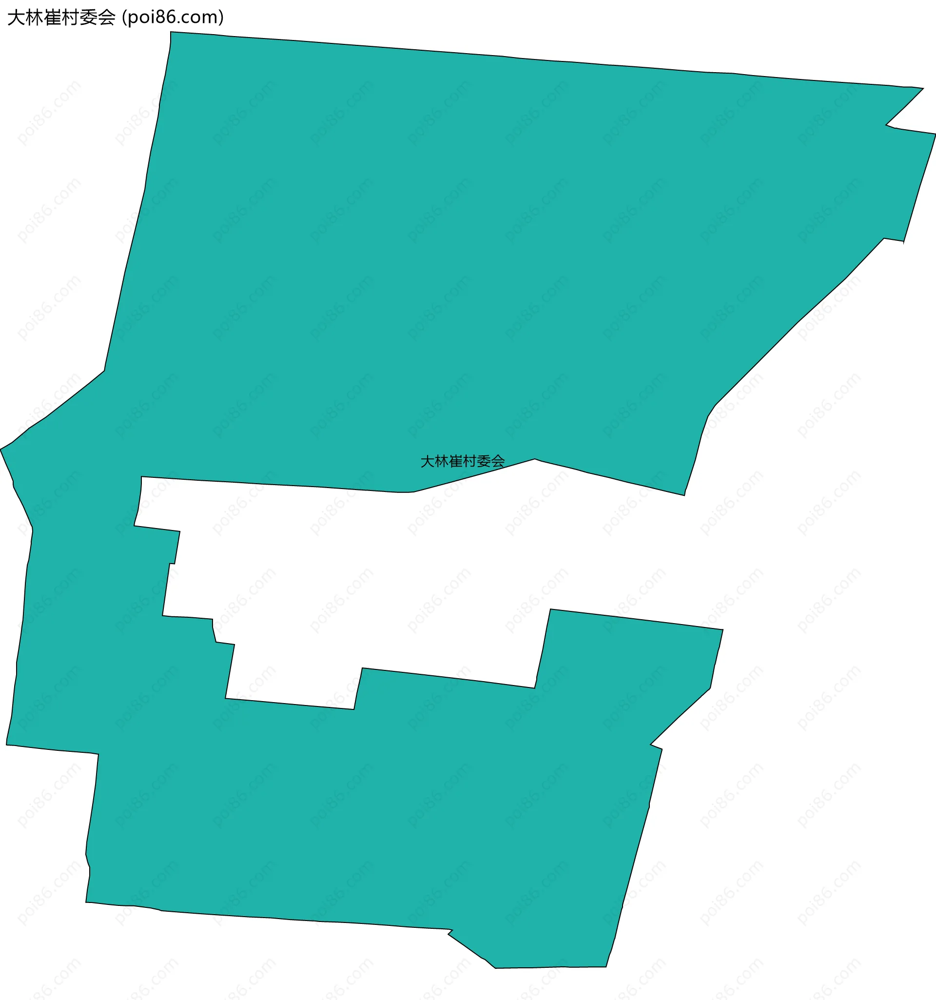 大林崔村委会边界地图