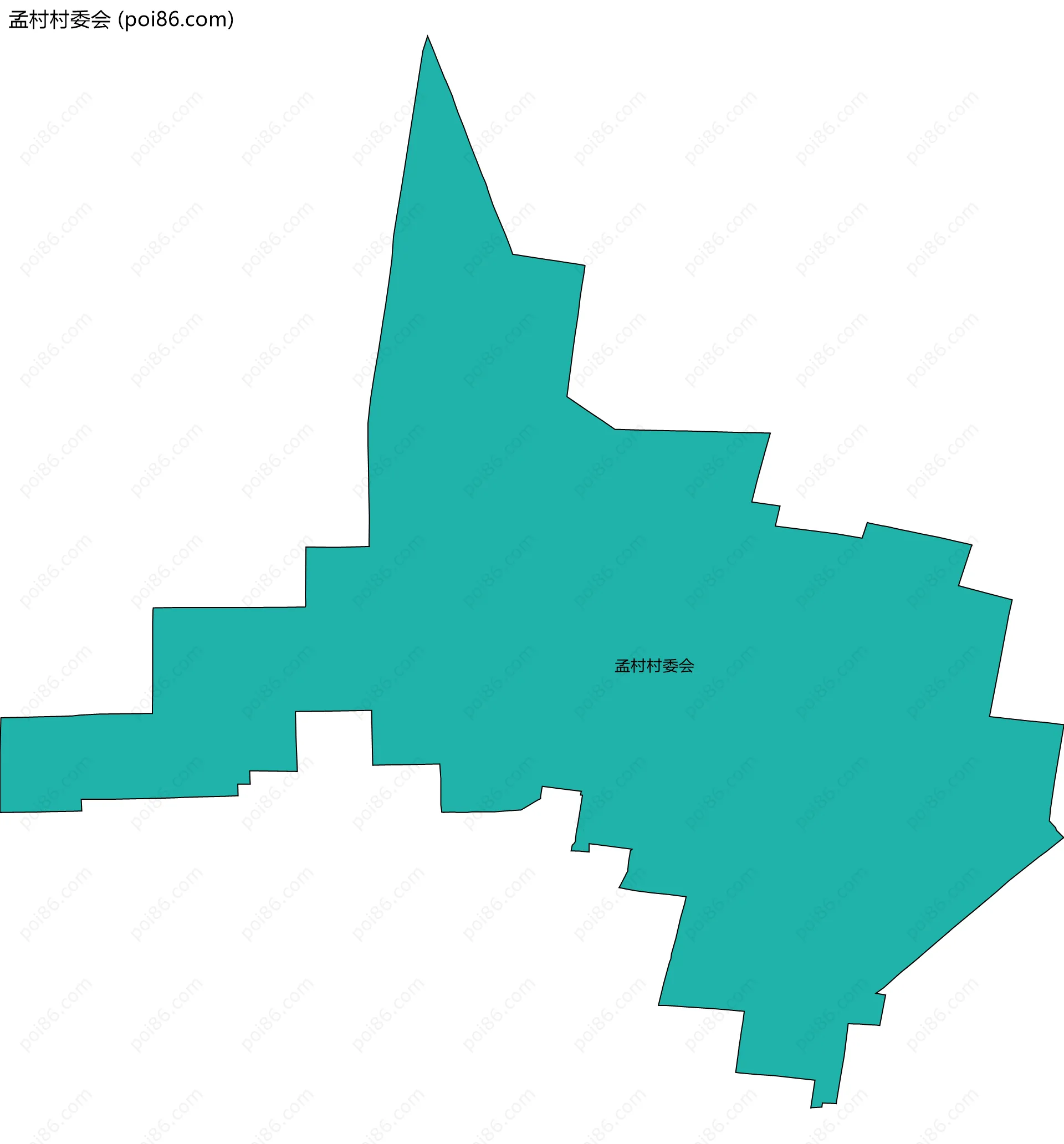 孟村村委会边界地图