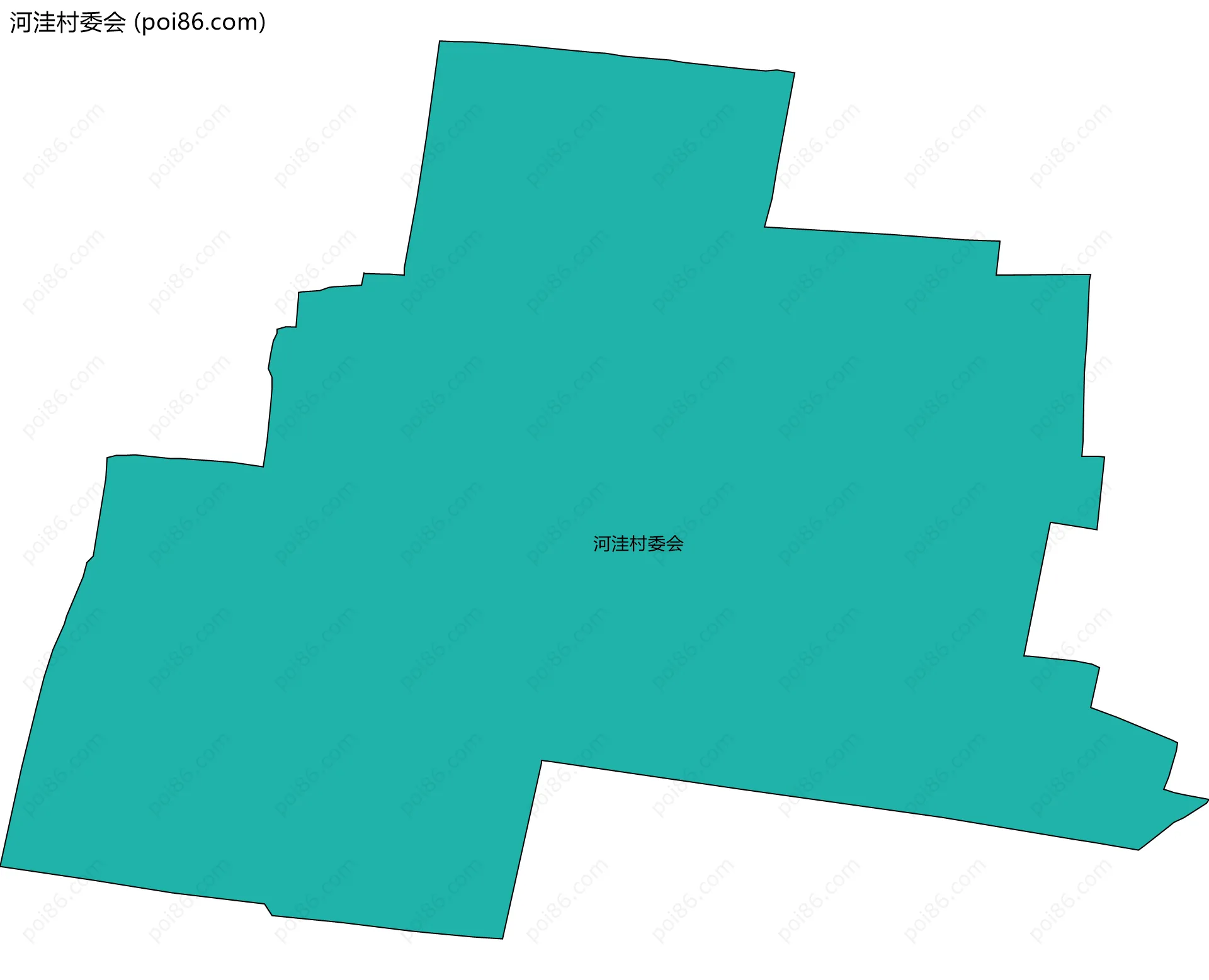 河洼村委会边界地图