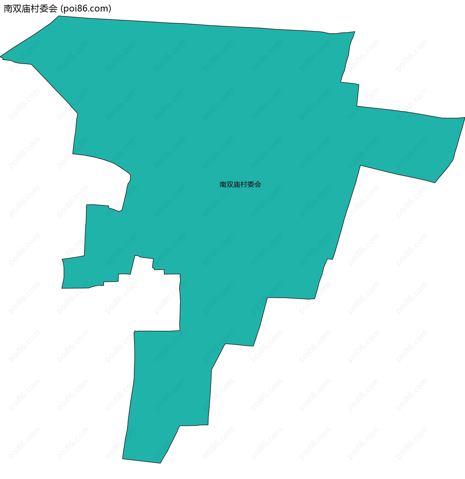 南双庙村委会边界地图