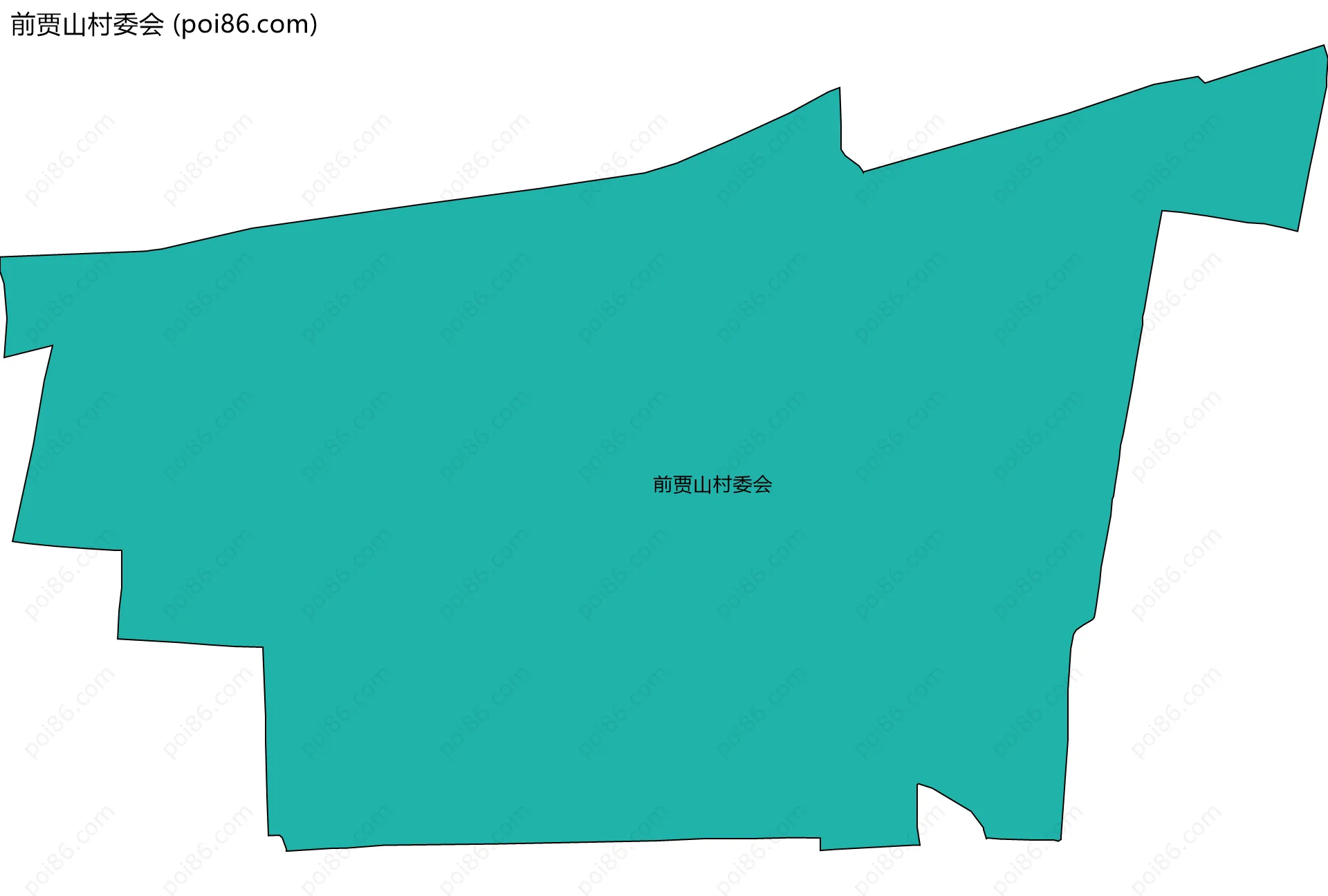 前贾山村委会边界地图