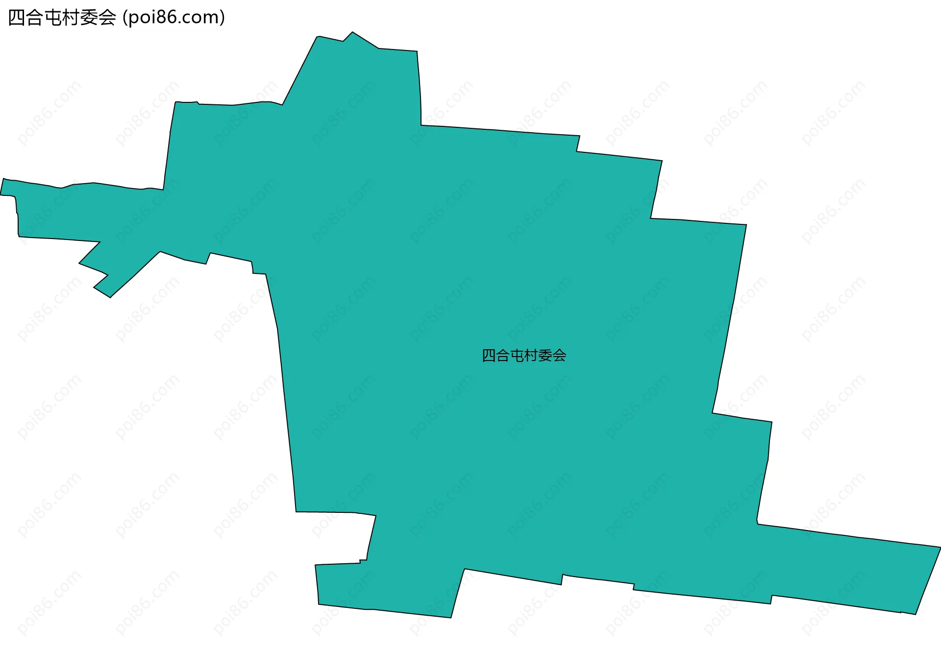 四合屯村委会边界地图