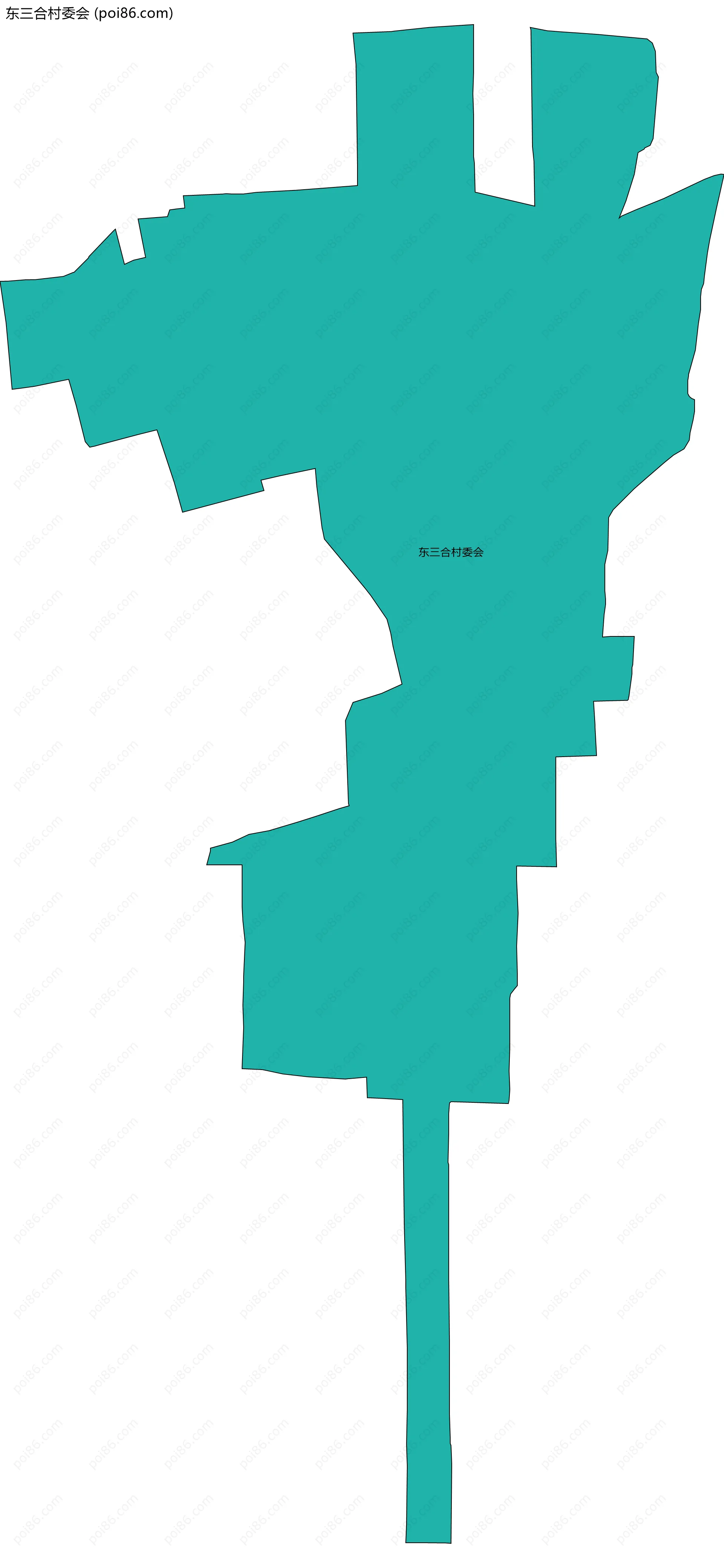 东三合村委会边界地图