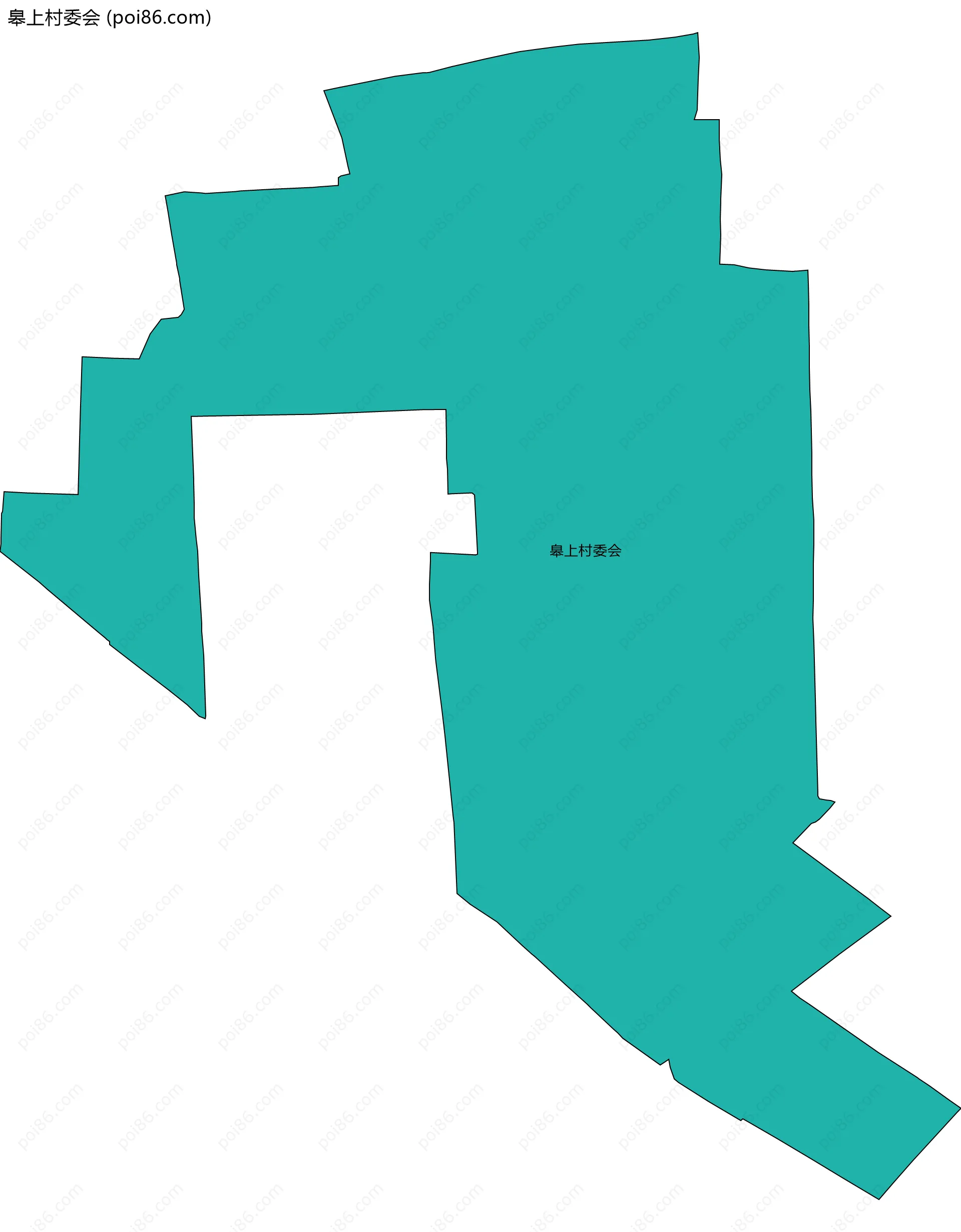 皋上村委会边界地图