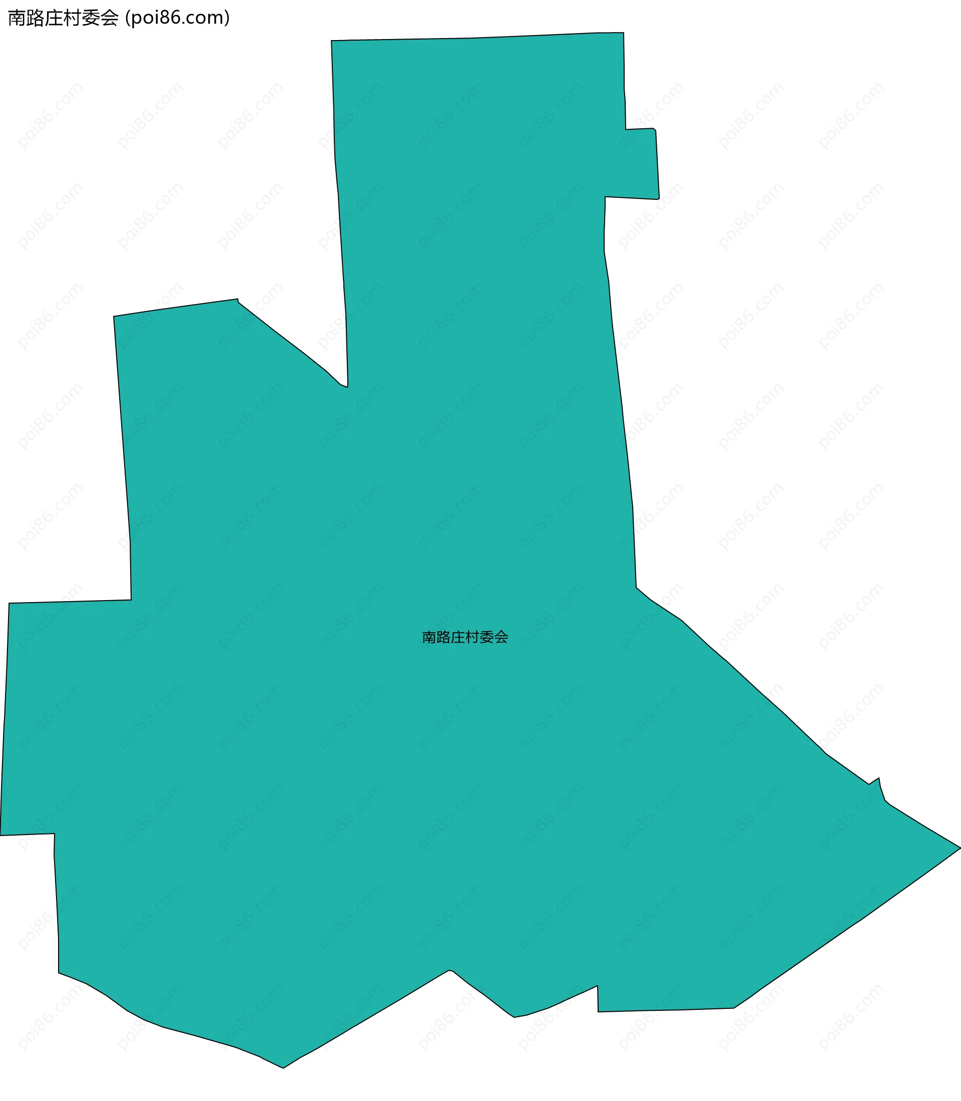 南路庄村委会边界地图