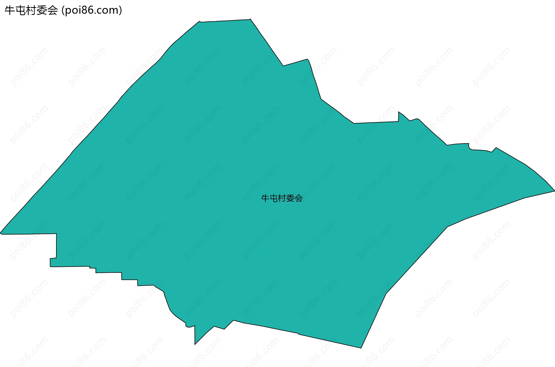 牛屯村委会边界地图
