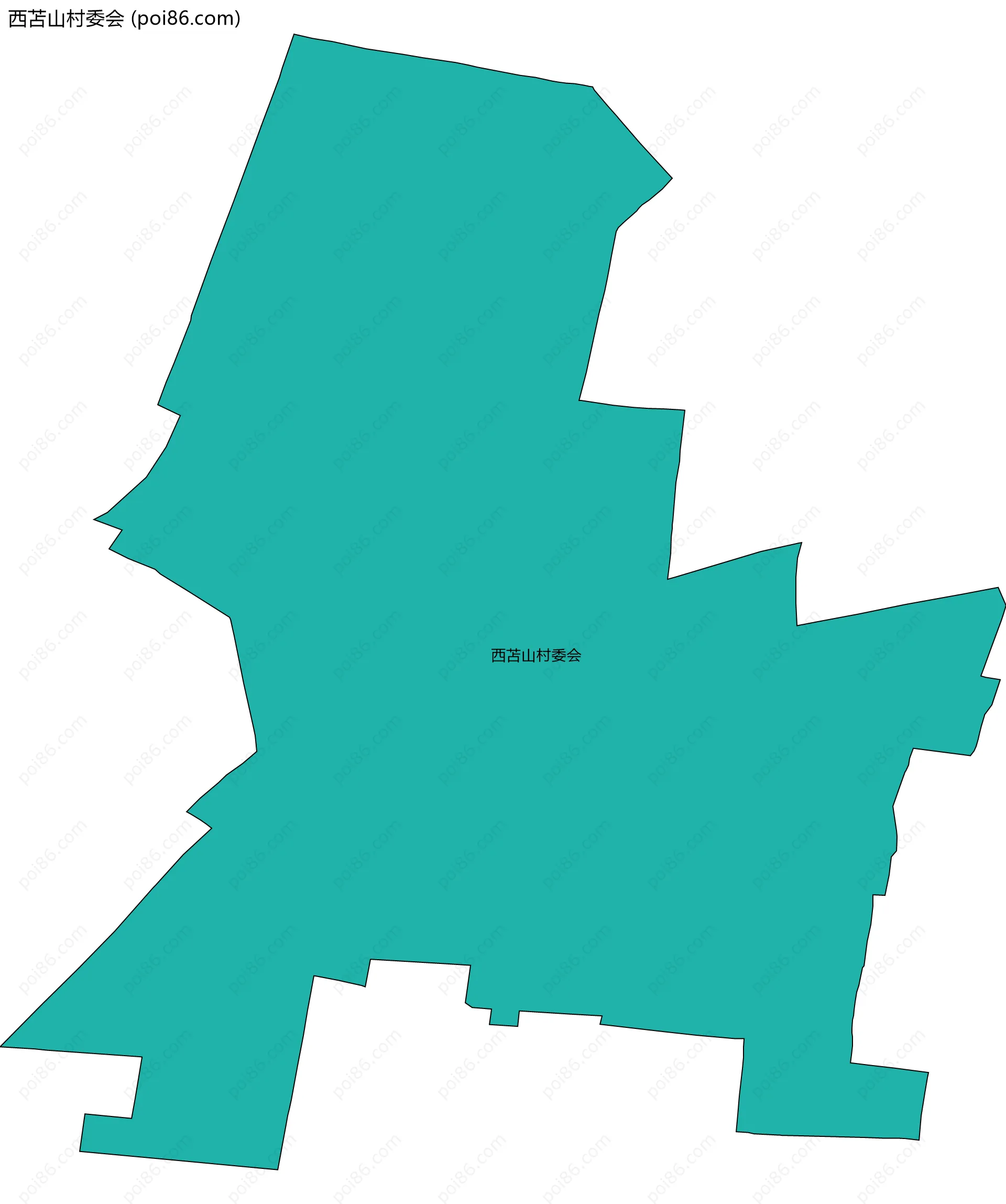 西苫山村委会边界地图