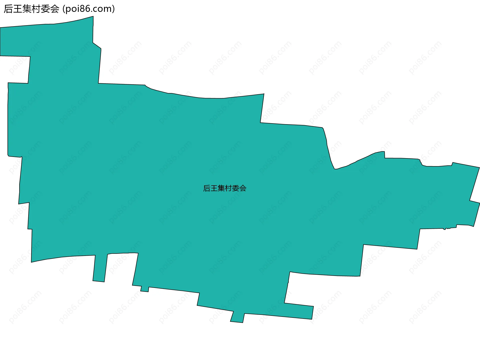 后王集村委会边界地图