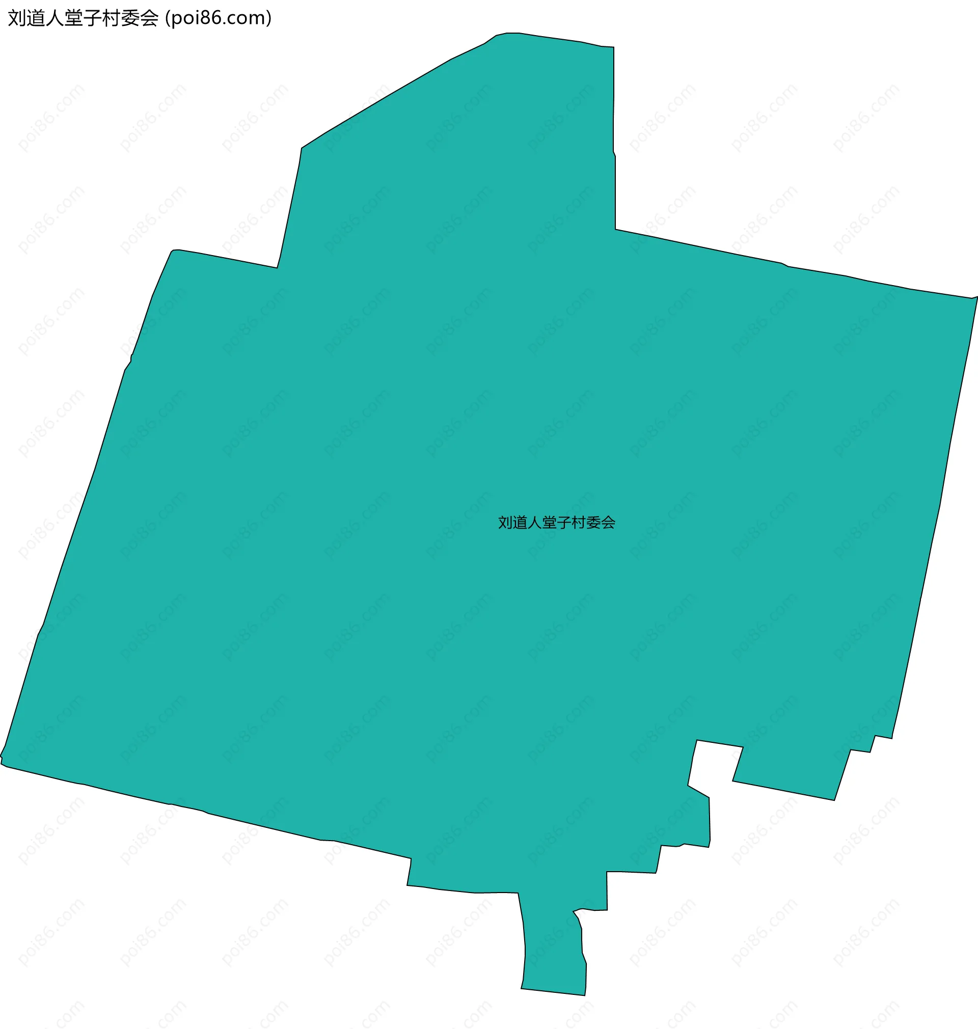 刘道人堂子村委会边界地图