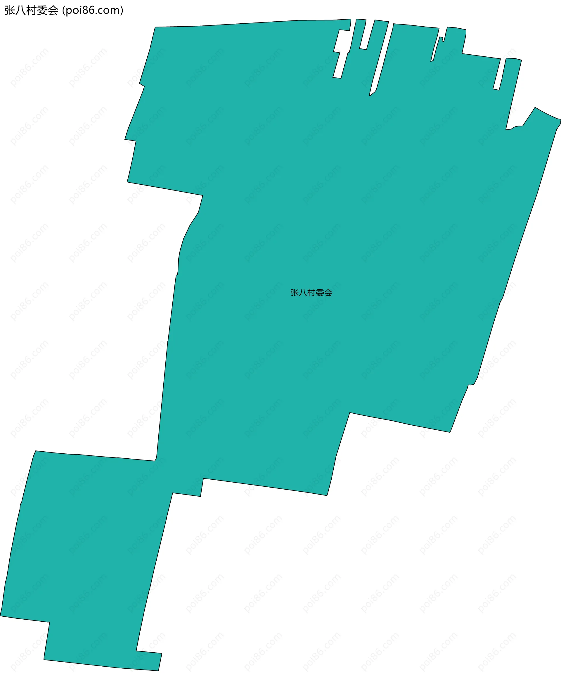 张八村委会边界地图