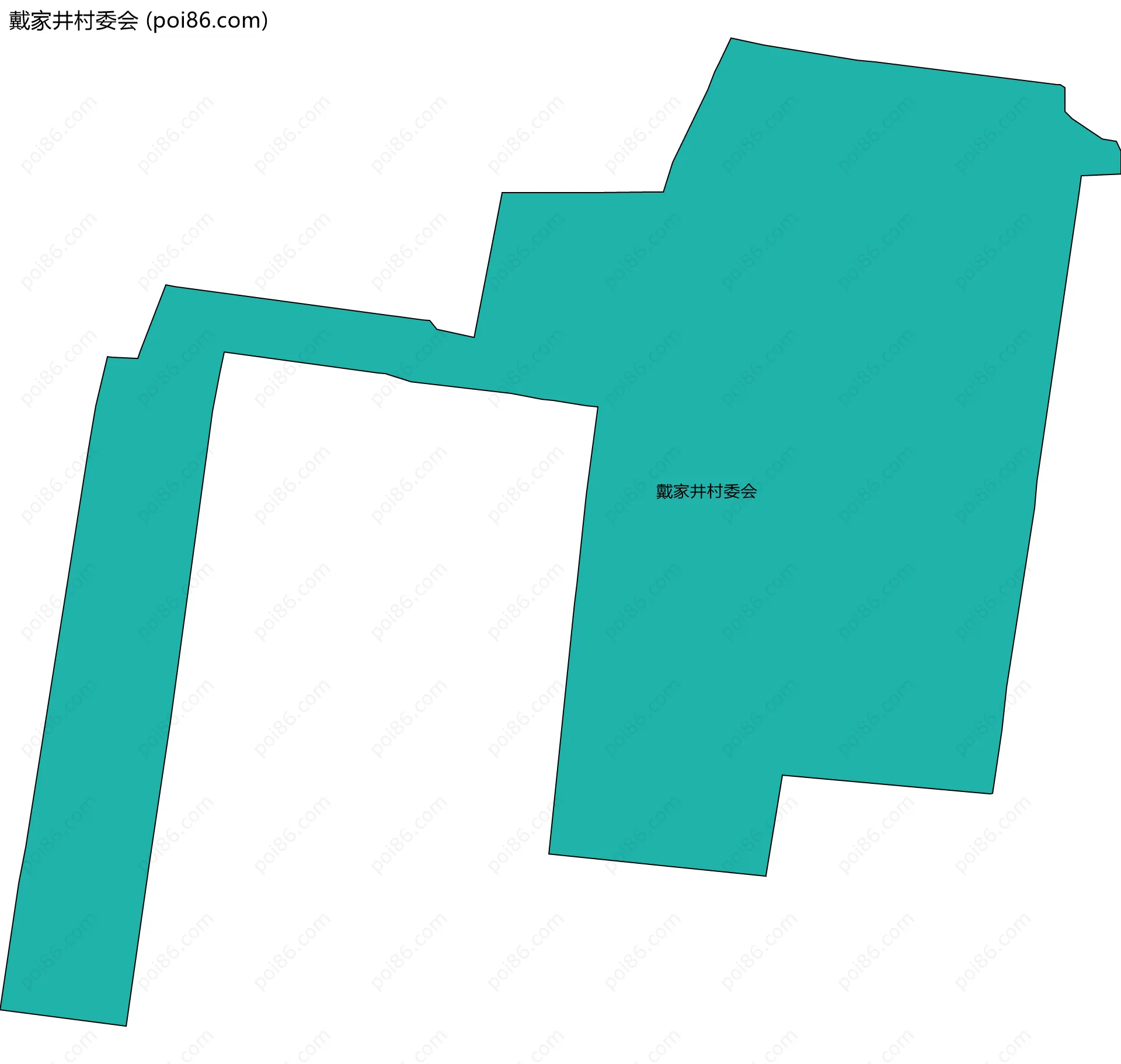戴家井村委会边界地图