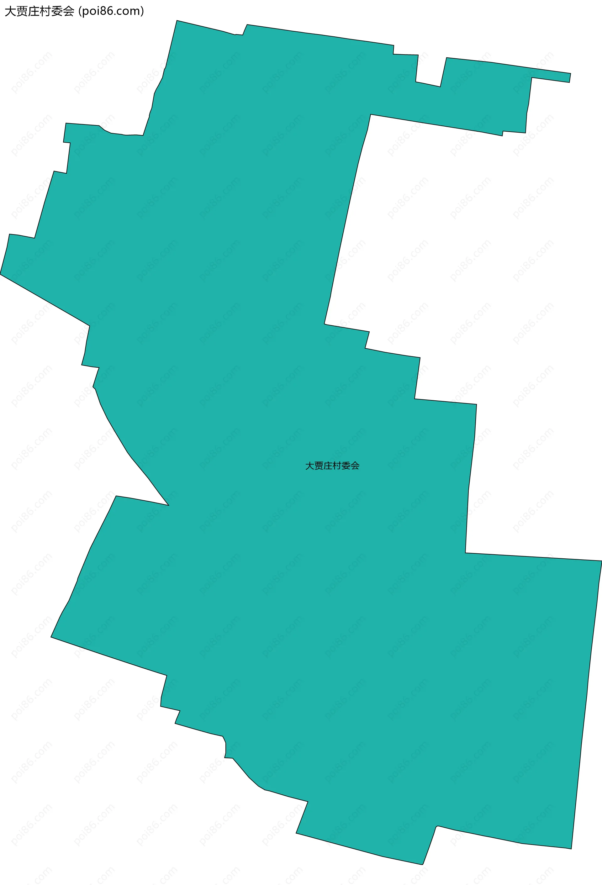 大贾庄村委会边界地图