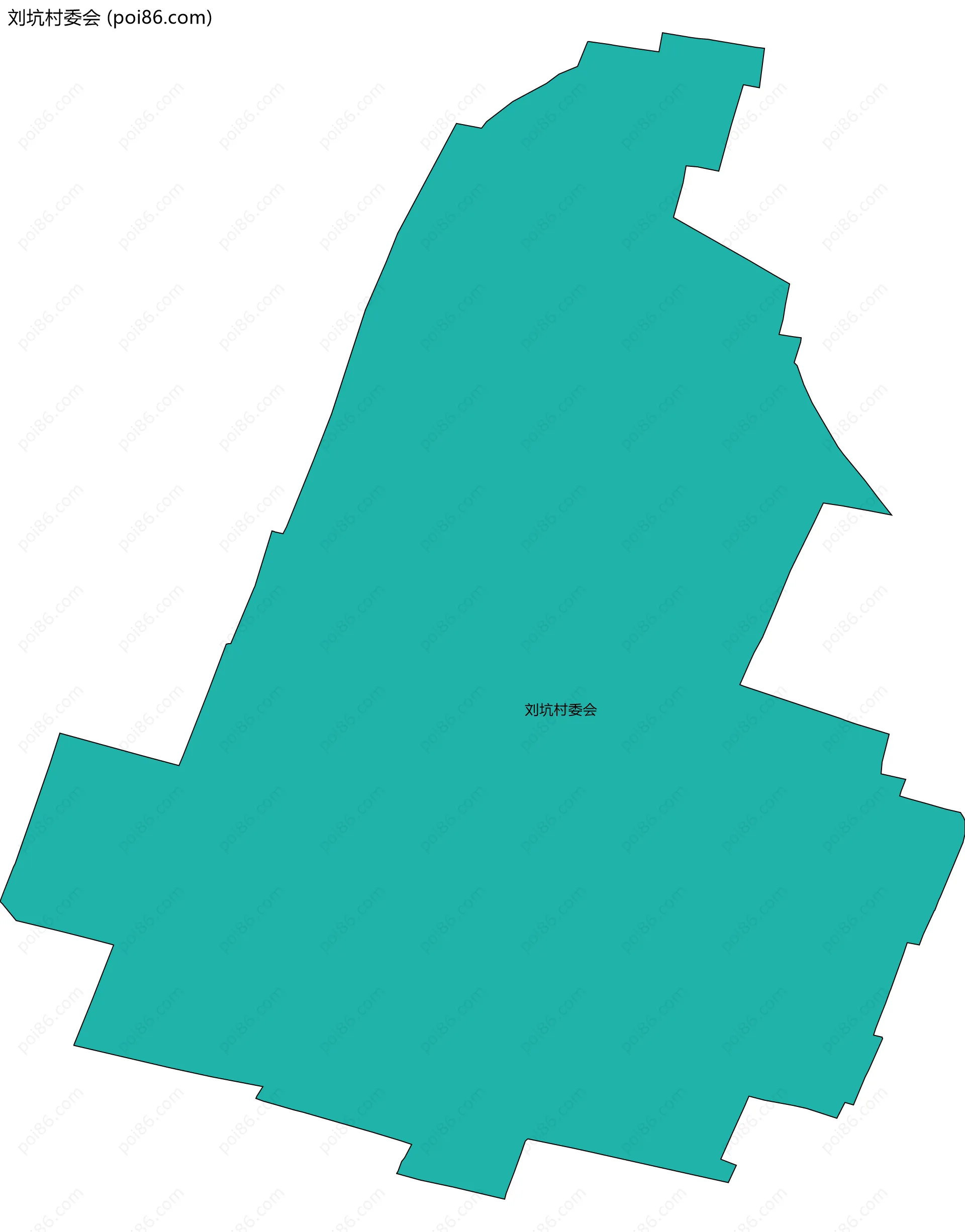 刘坑村委会边界地图
