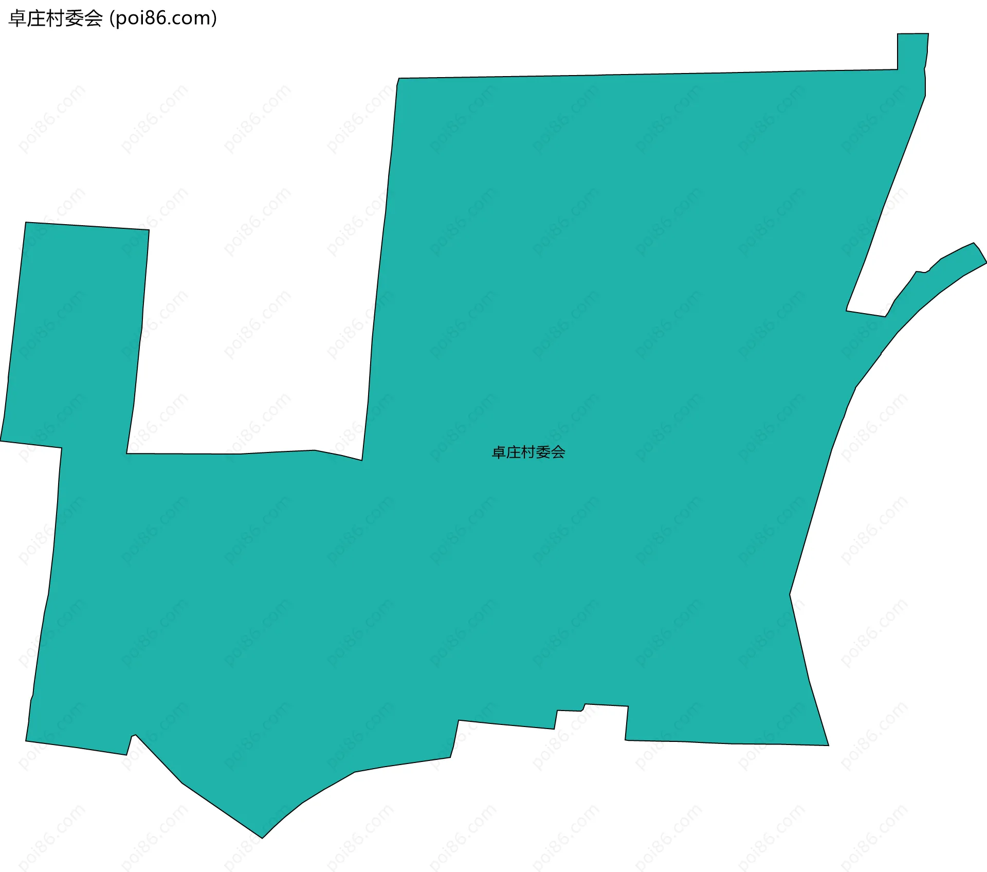 卓庄村委会边界地图