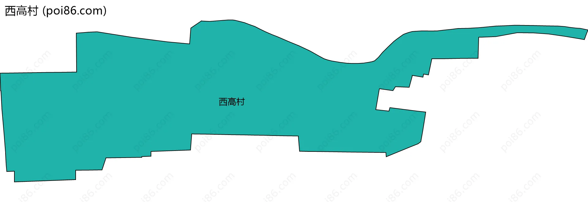 西高村边界地图