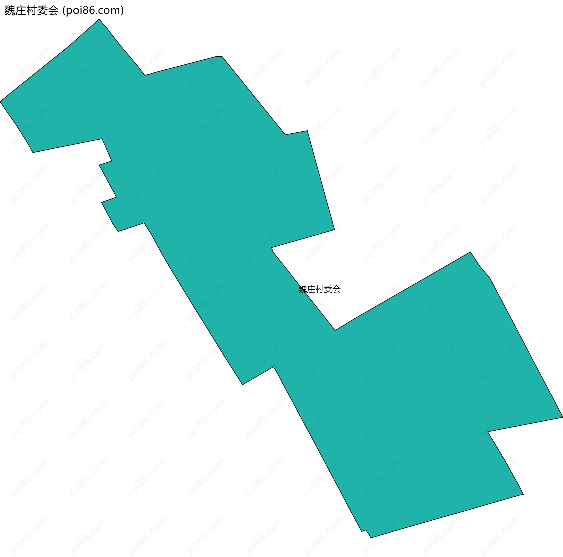 魏庄村委会边界地图