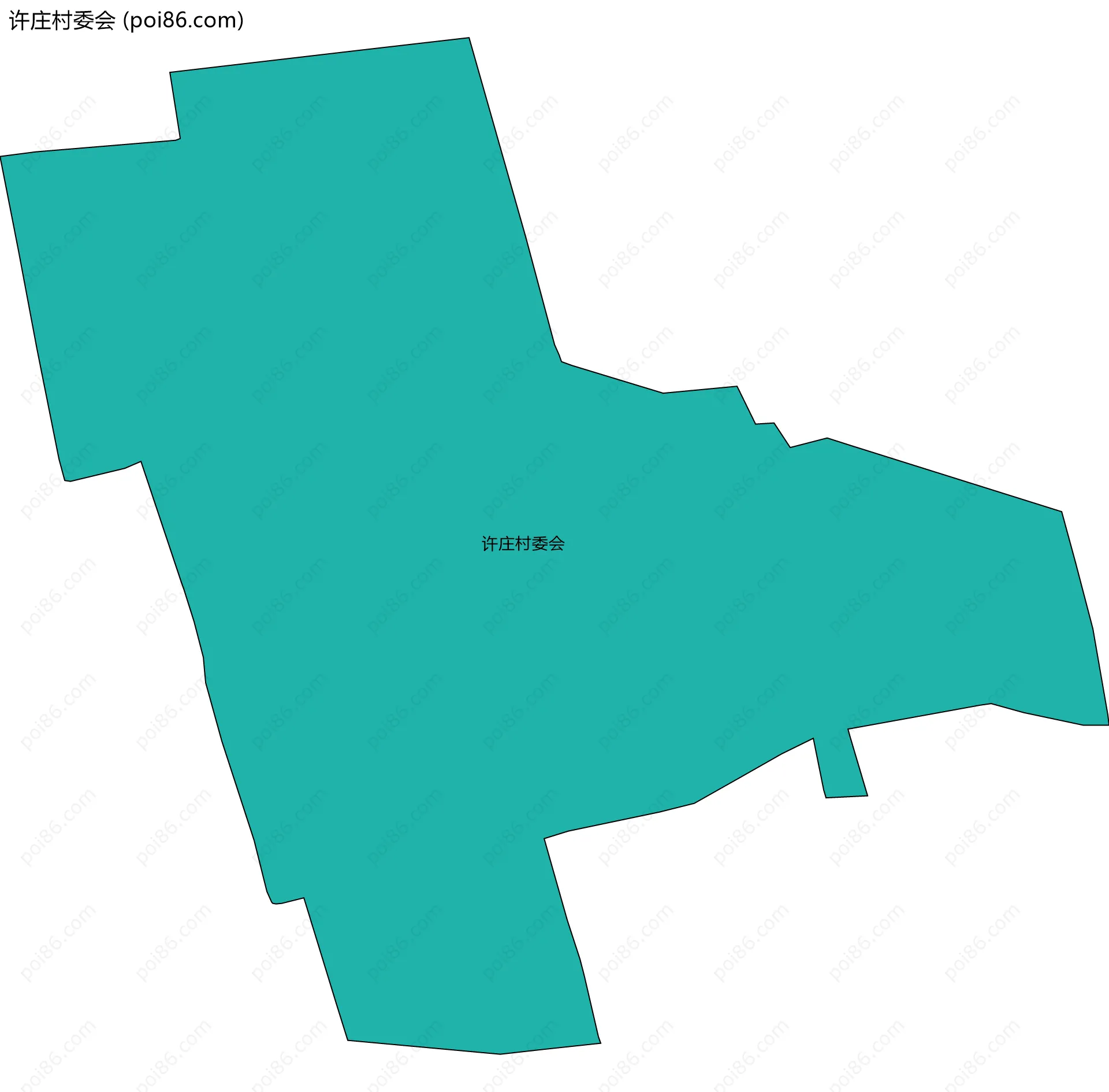 许庄村委会边界地图